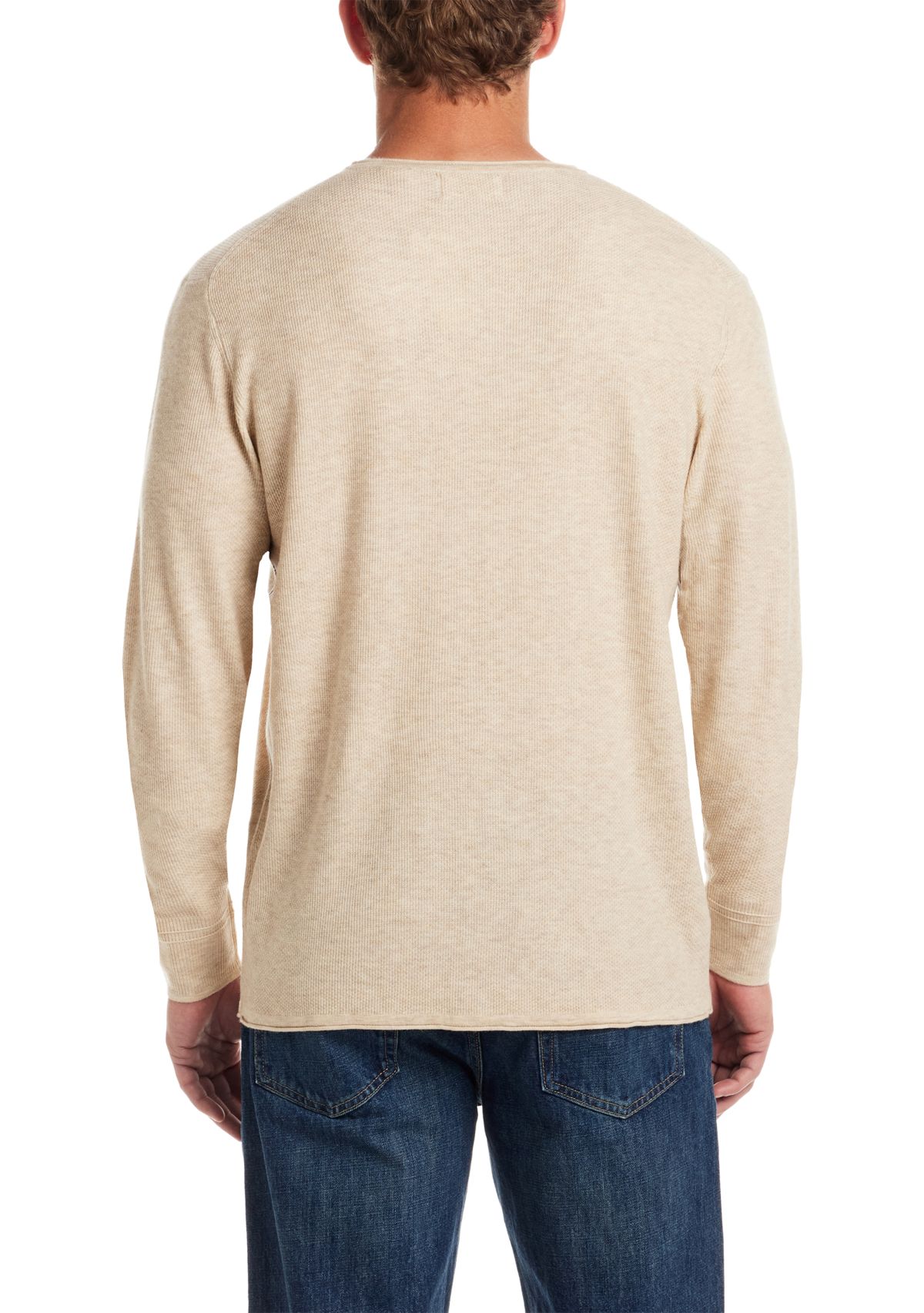 Mens Textured Roll Neck Marino Blend Sweater