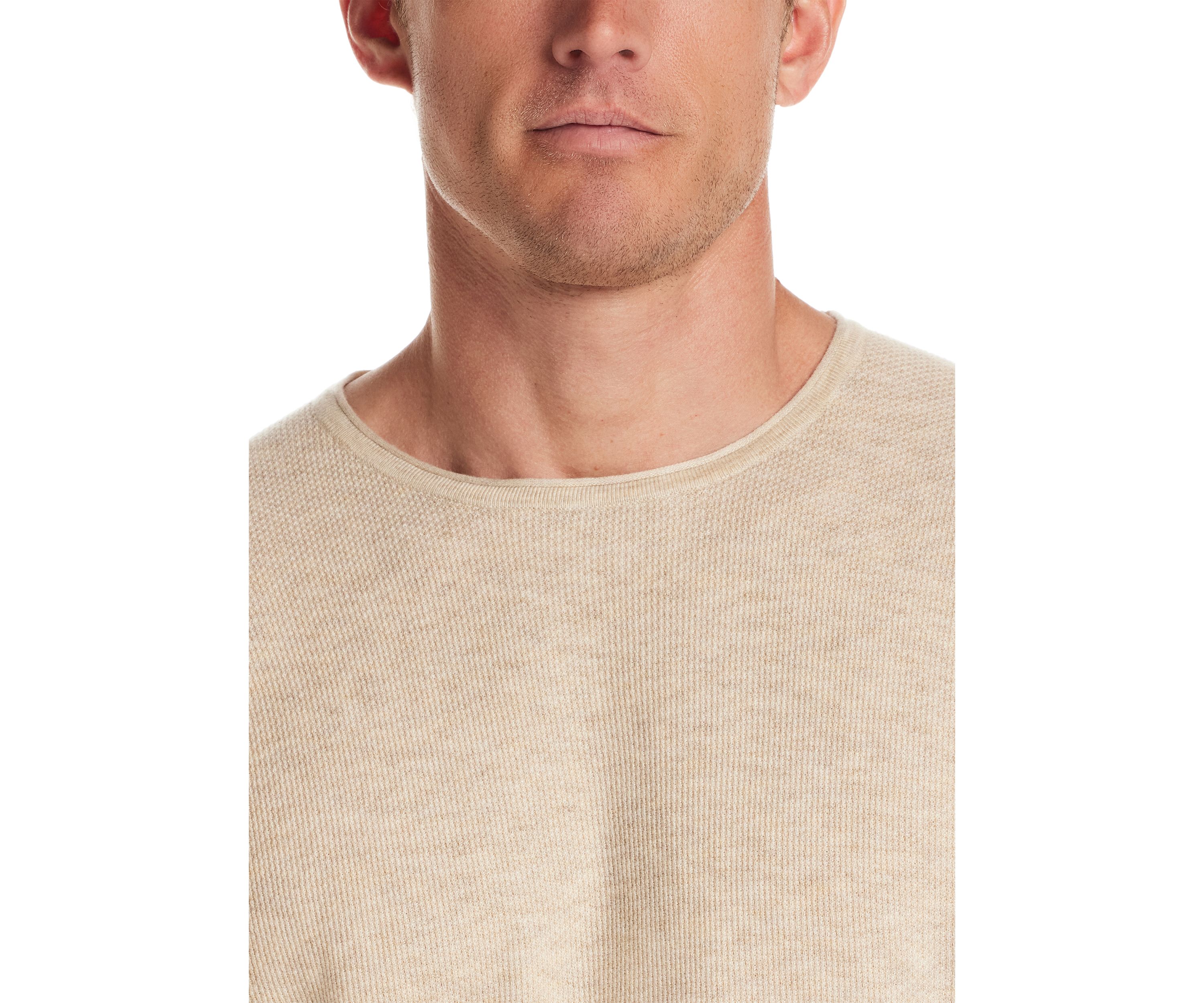Mens Textured Roll Neck Marino Blend Sweater