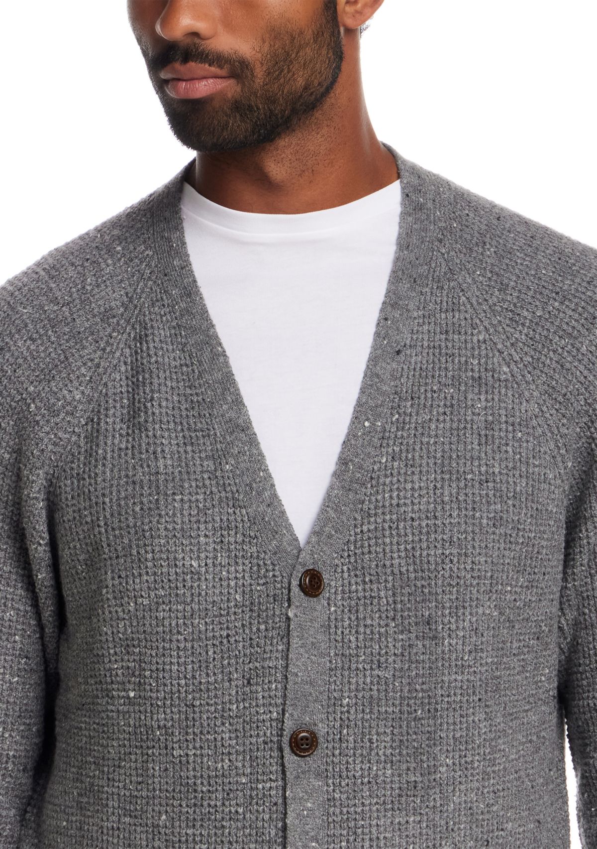Mens Waffle Donegal Cardigan 