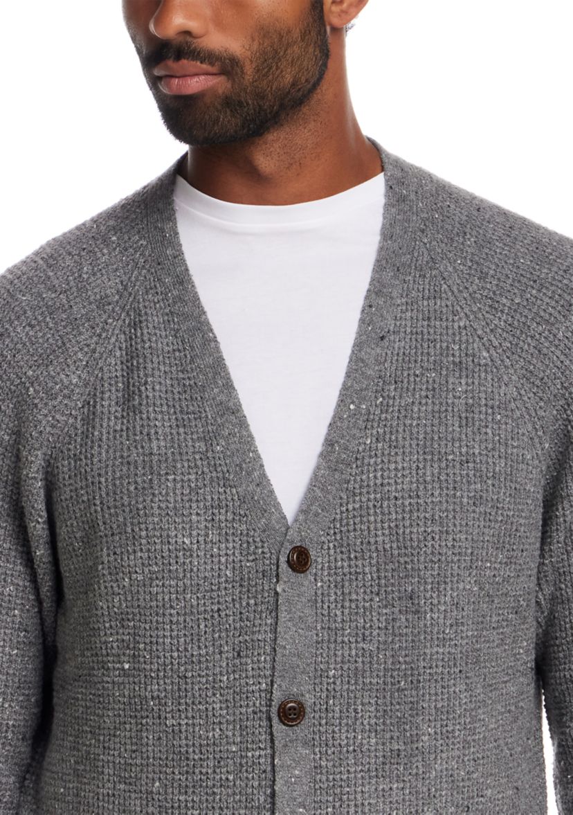 Mens Waffle Donegal Cardigan 