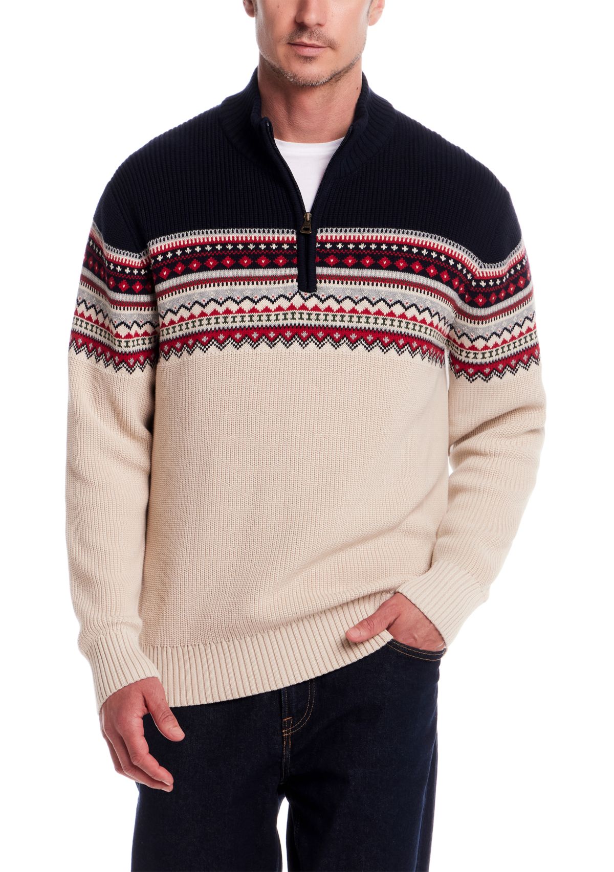 Mens Maine Quarter Zip Sweater