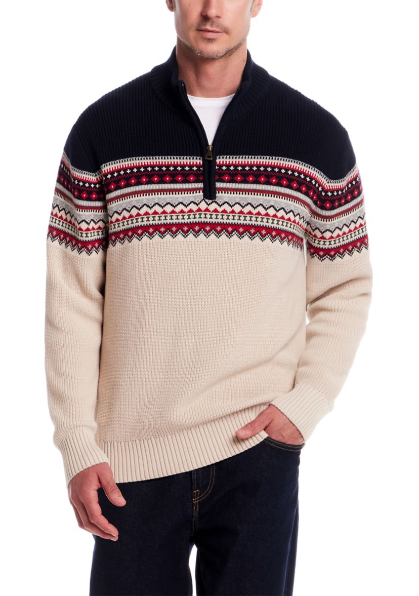 Mens Maine Quarter Zip Sweater