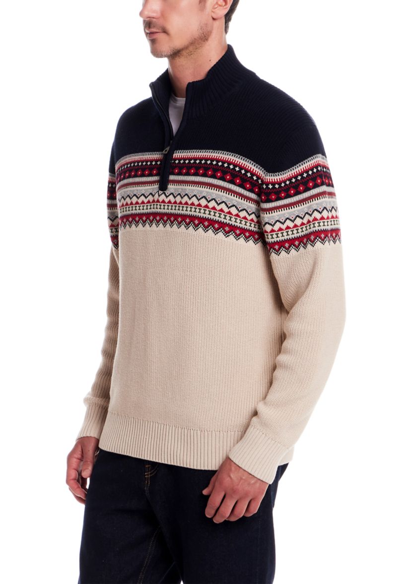 Mens Maine Quarter Zip Sweater