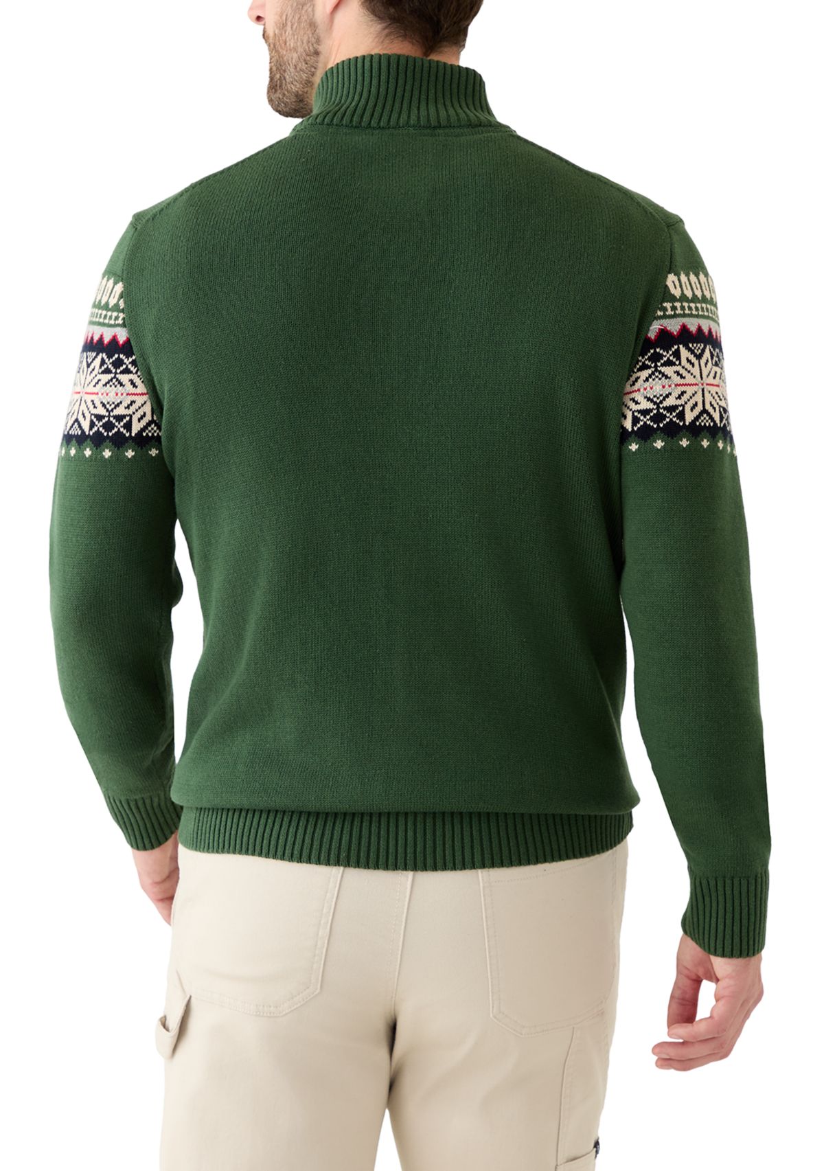 Mens Bold Yoke 3/4 Zip Sweater
