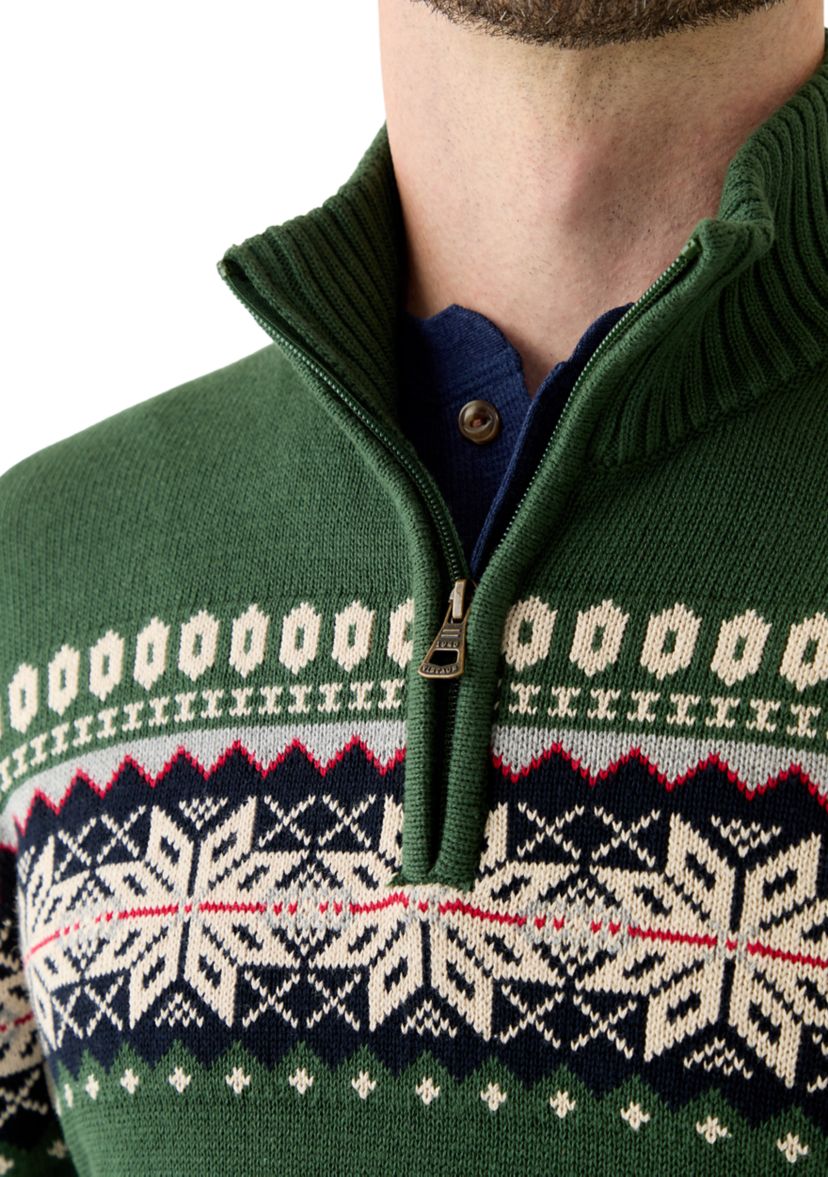 Mens Bold Yoke 3/4 Zip Sweater