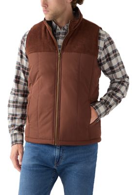 Weatherproof Vintage Men's Mixed Media Puffer Vest