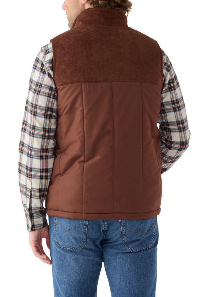 Mens Mixed Media Puffer Vest