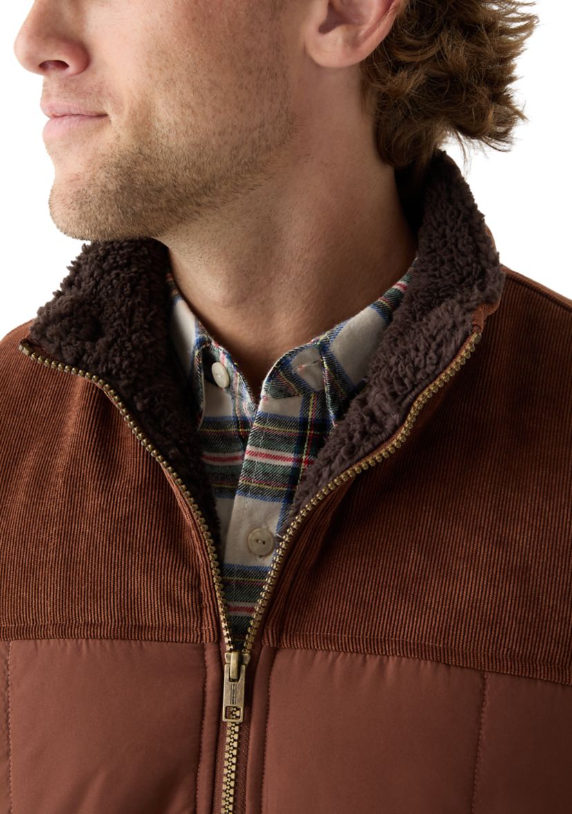Mens Mixed Media Puffer Vest