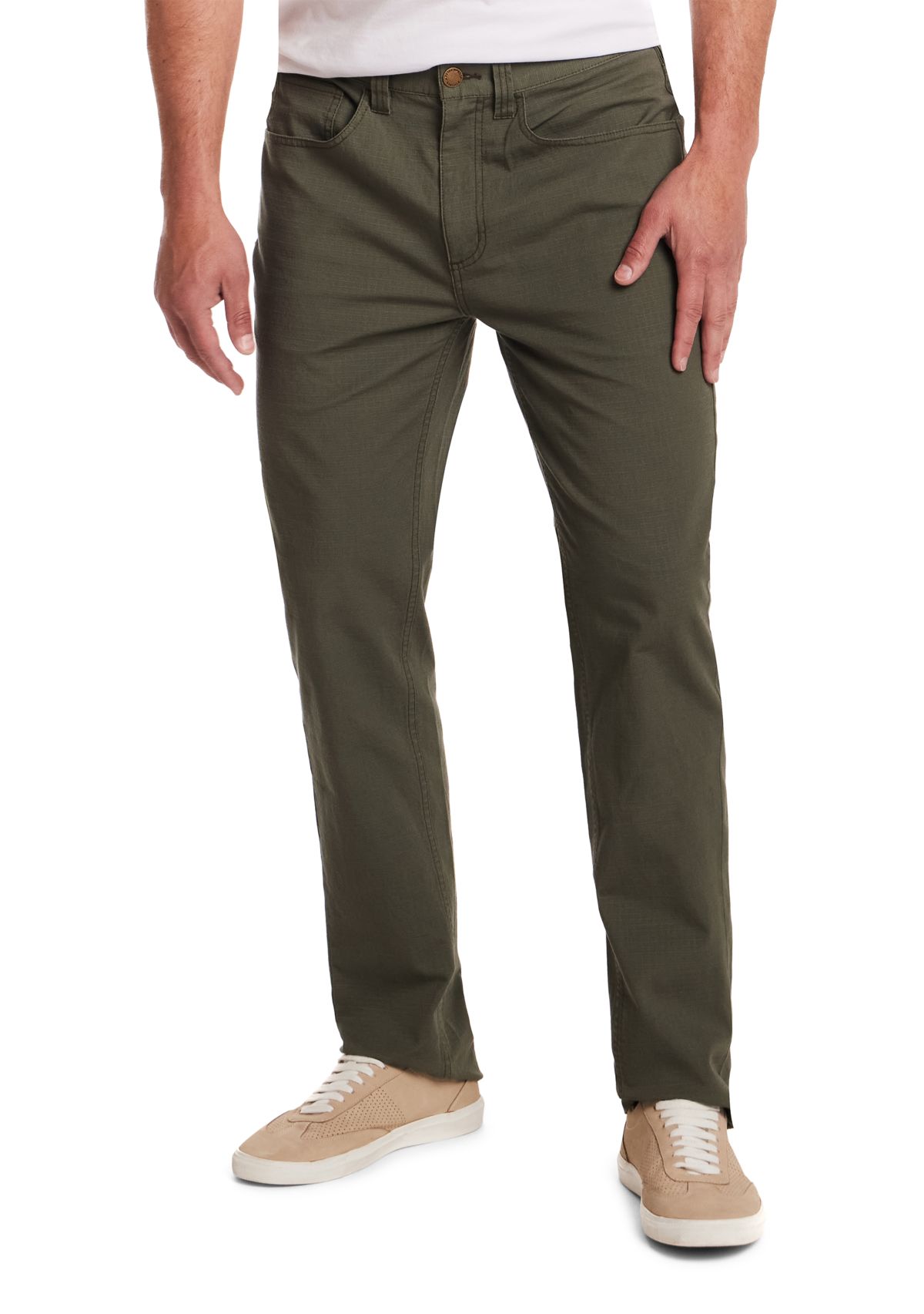  Mens Stretch Cotton Ribstop 5 Pocket Pants