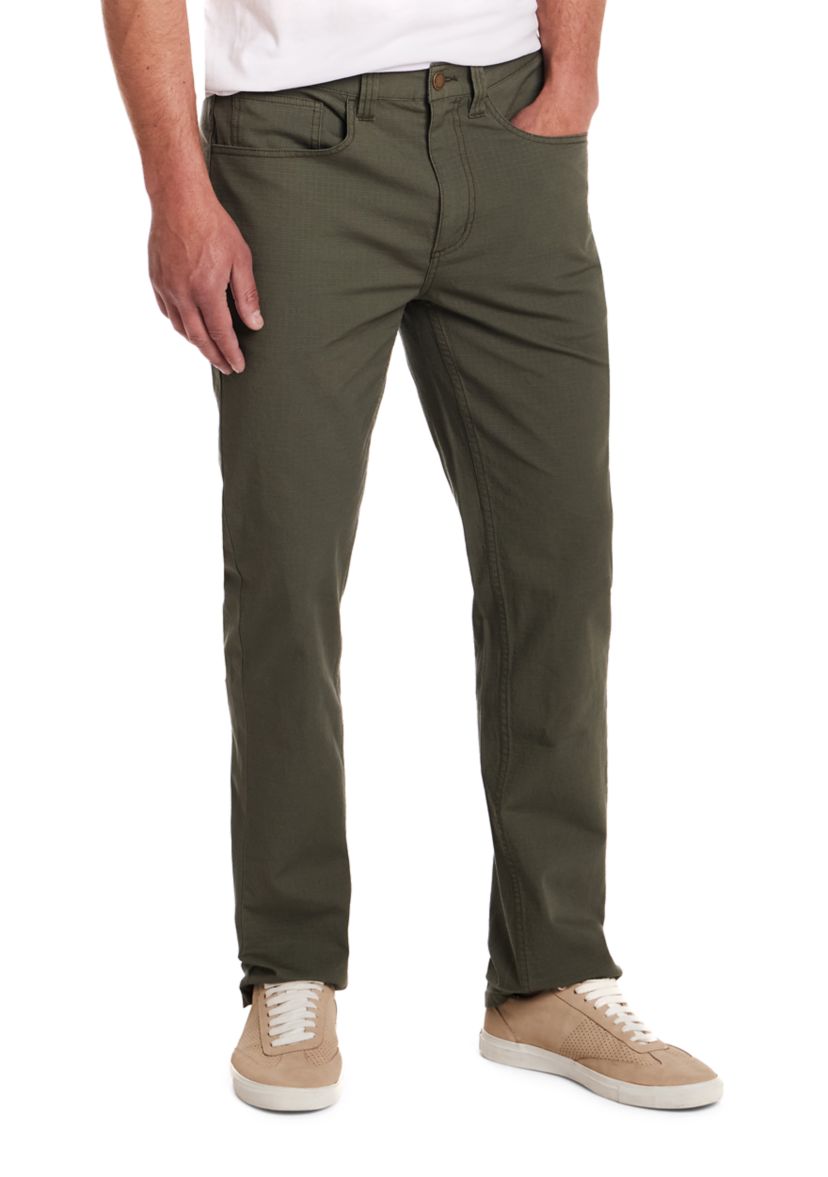  Mens Stretch Cotton Ribstop 5 Pocket Pants