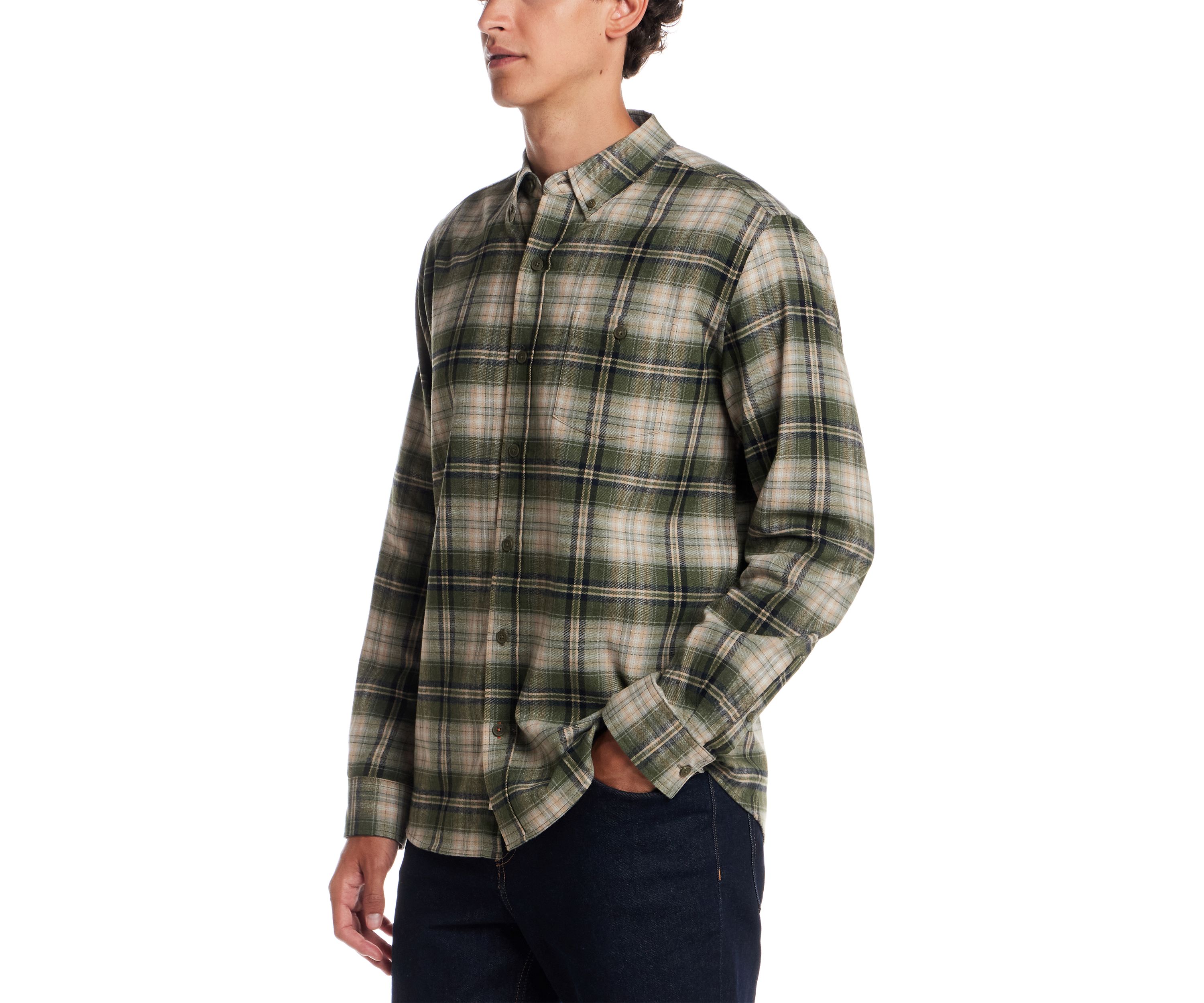Mens Printed Flannel Shirt