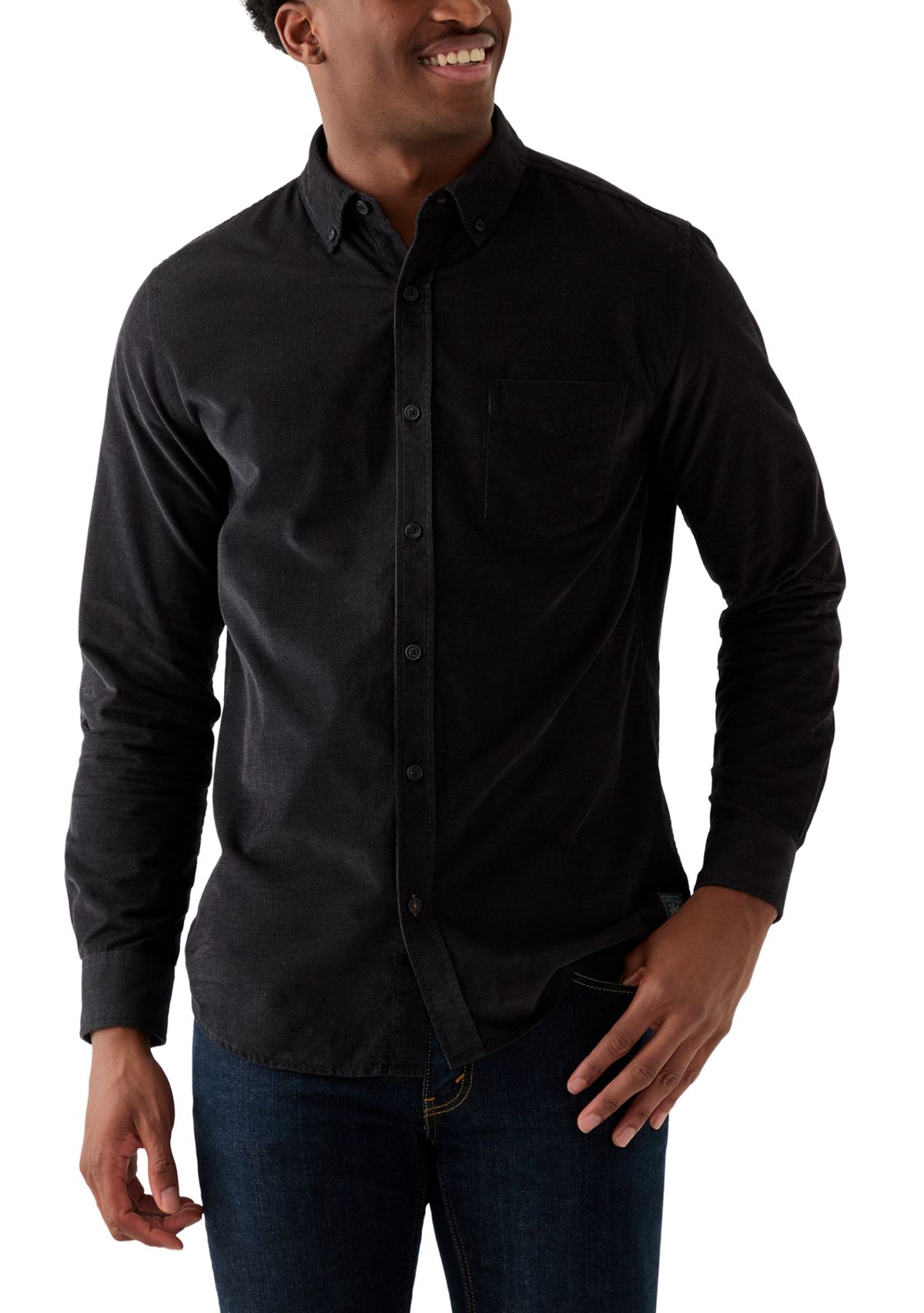 Mens Solid Corduroy Shirt