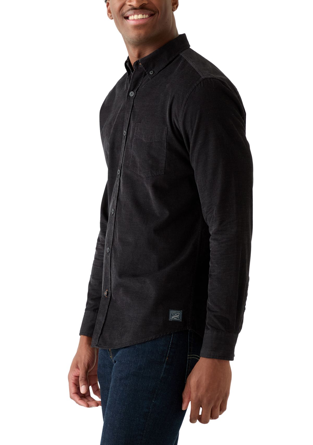 Mens Solid Corduroy Shirt