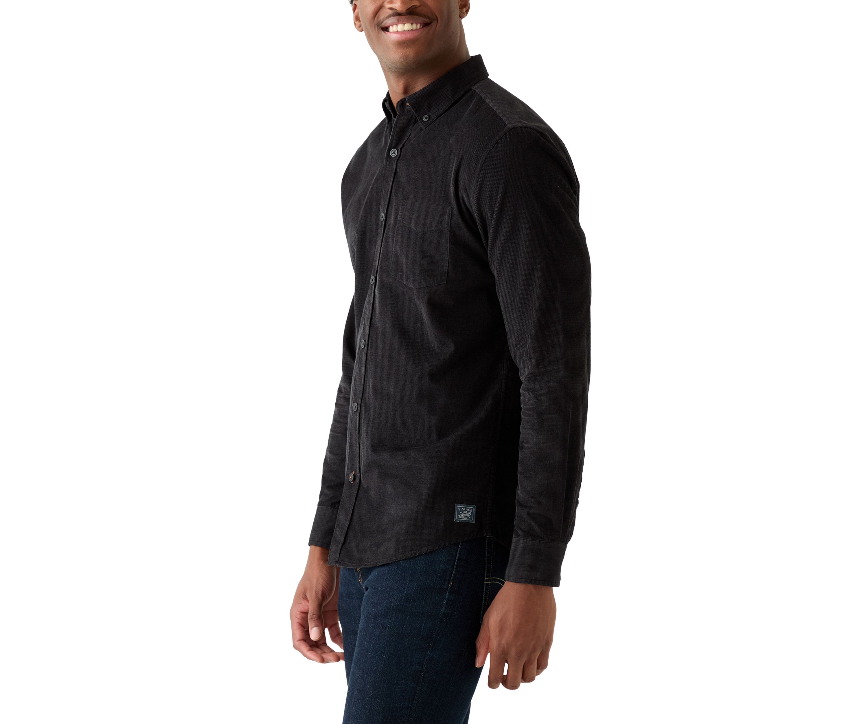 Mens Solid Corduroy Shirt