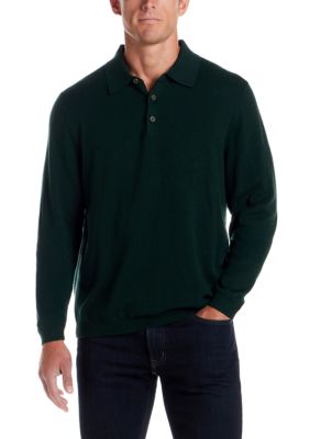 Weatherproof Vintage Men's Long Sleeve Polo Sweater, 2XL Regular