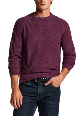 Weatherproof Vintage Men's Long Sleeve Soft Touch Textured Raglan Crew Neck T-Shirt, 2XL Regular