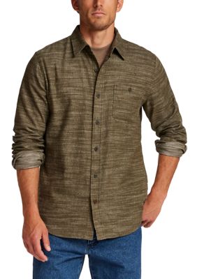 Weatherproof Vintage Men's Long Sleeve Peached Slub Shirt, 2XL Regular