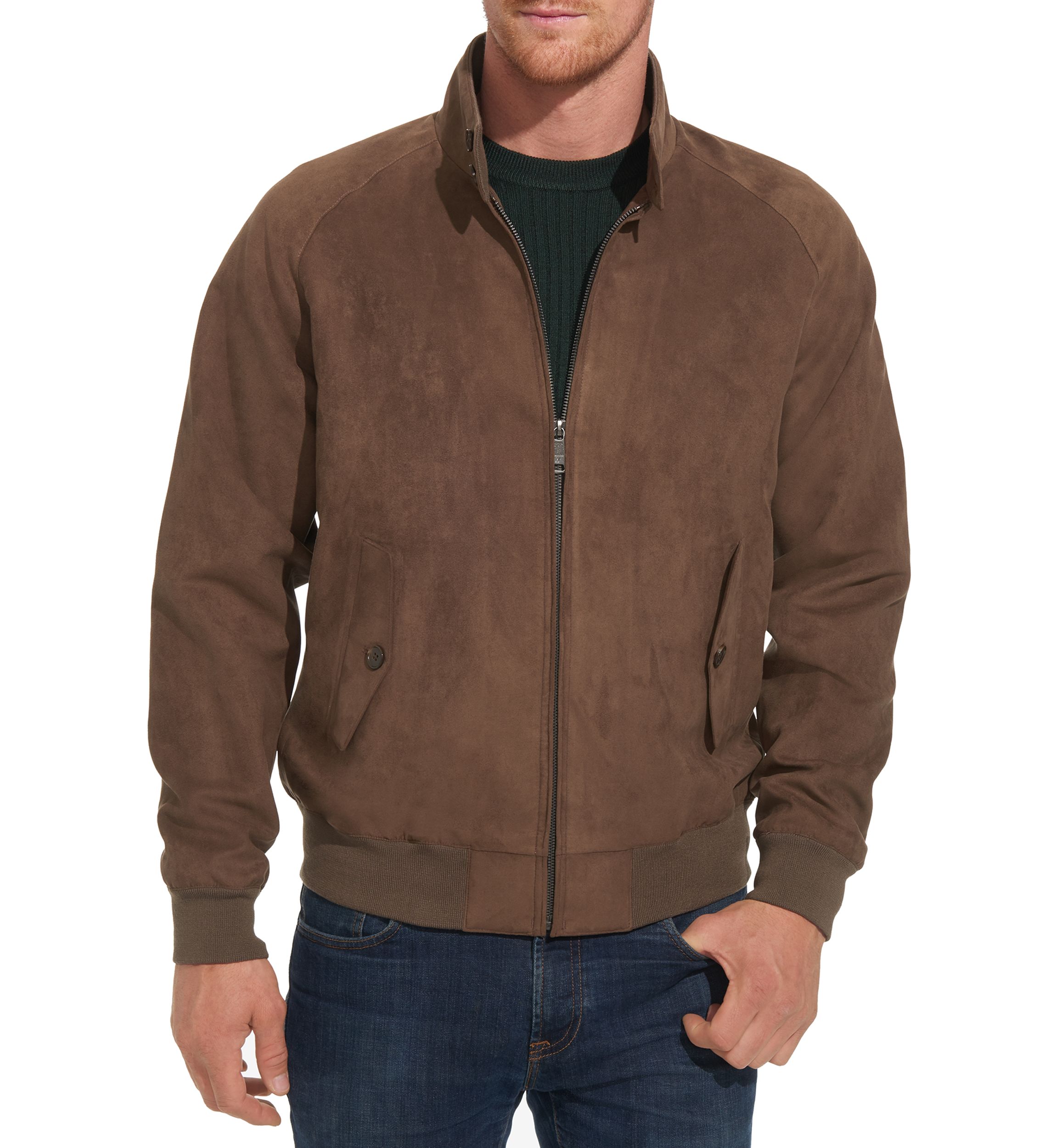 Mens  Microsuede Baracuta Jacket
