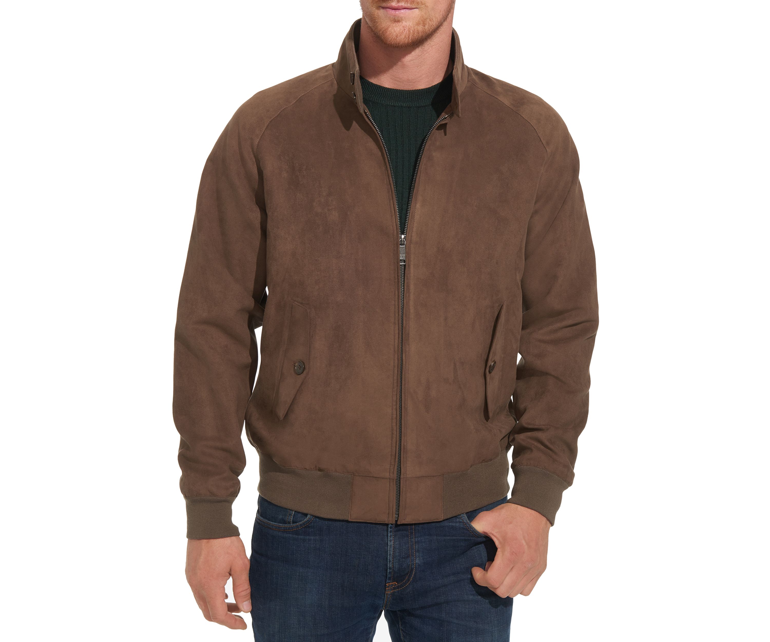 Mens  Microsuede Baracuta Jacket