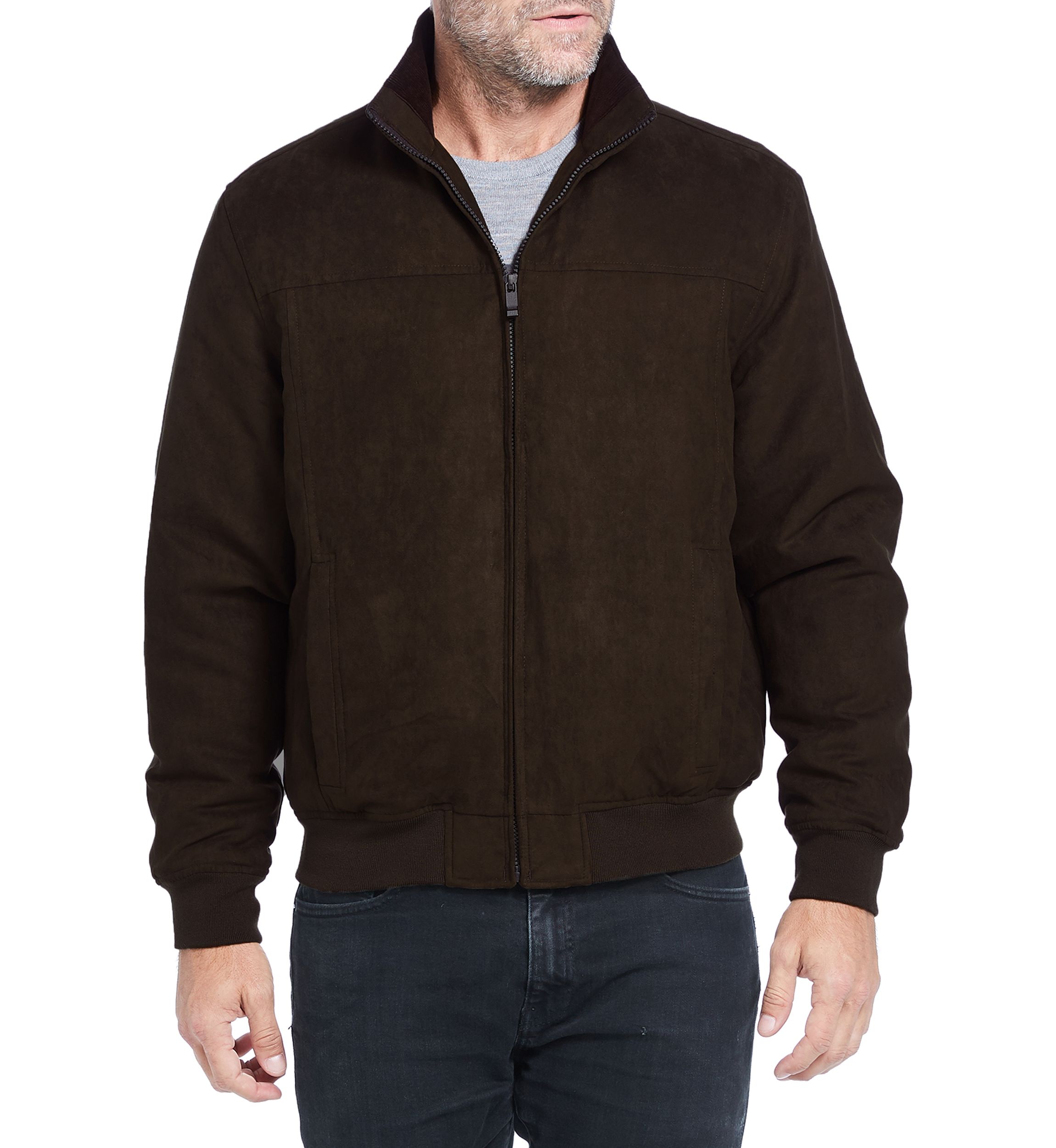 Mens Microsuede Bomber Jacket