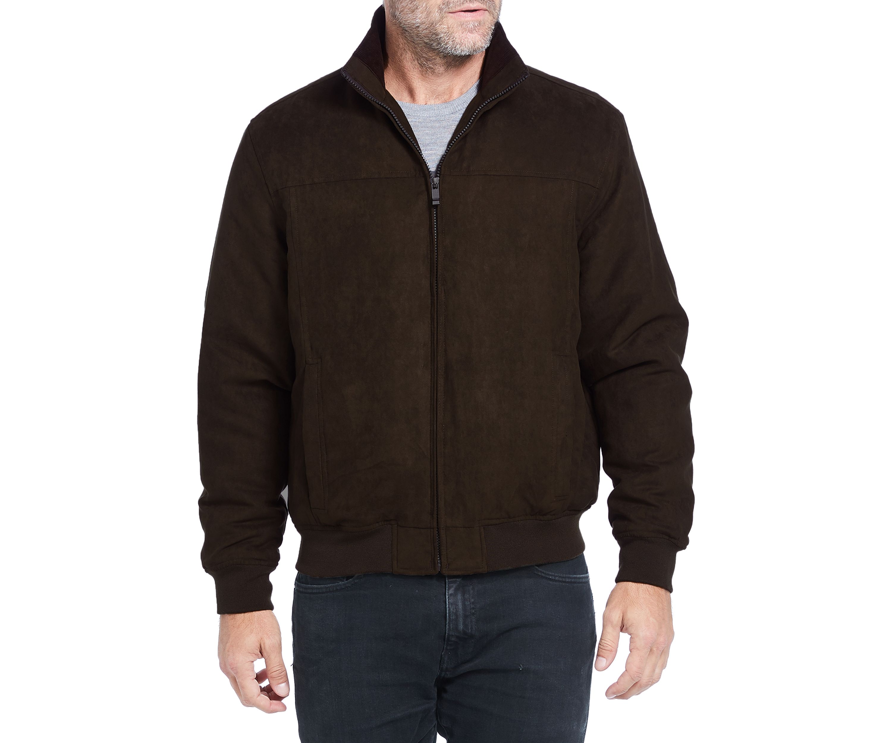Mens Microsuede Bomber Jacket