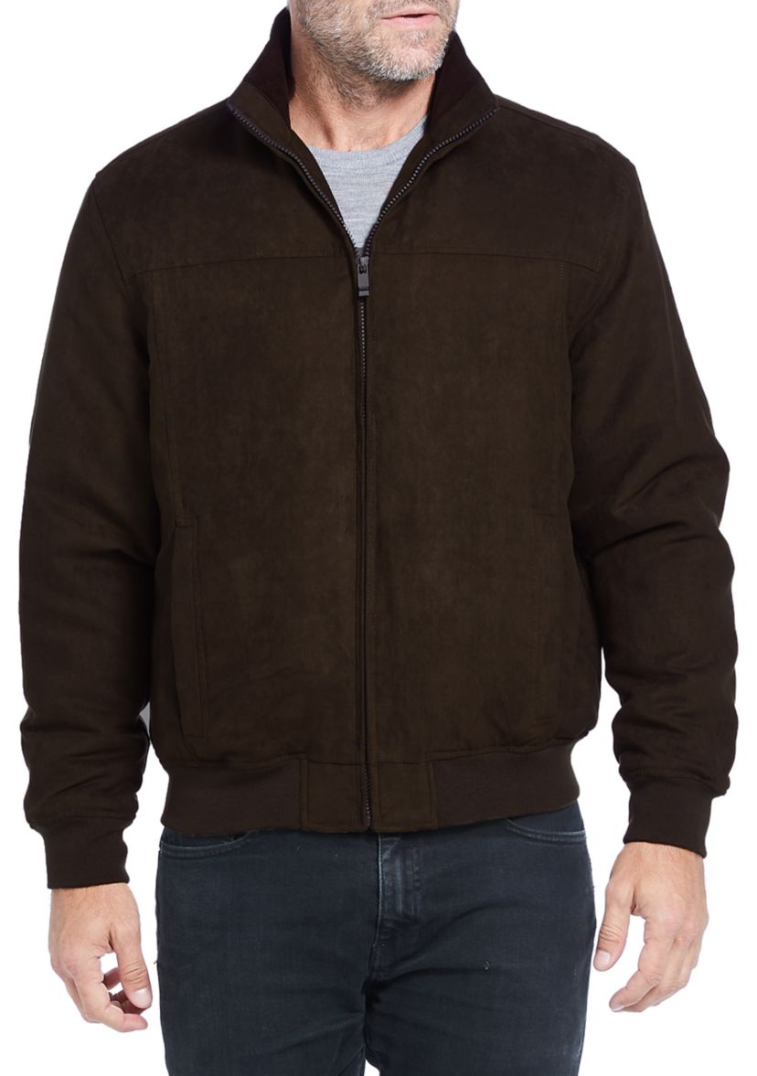 Mens Microsuede Bomber Jacket