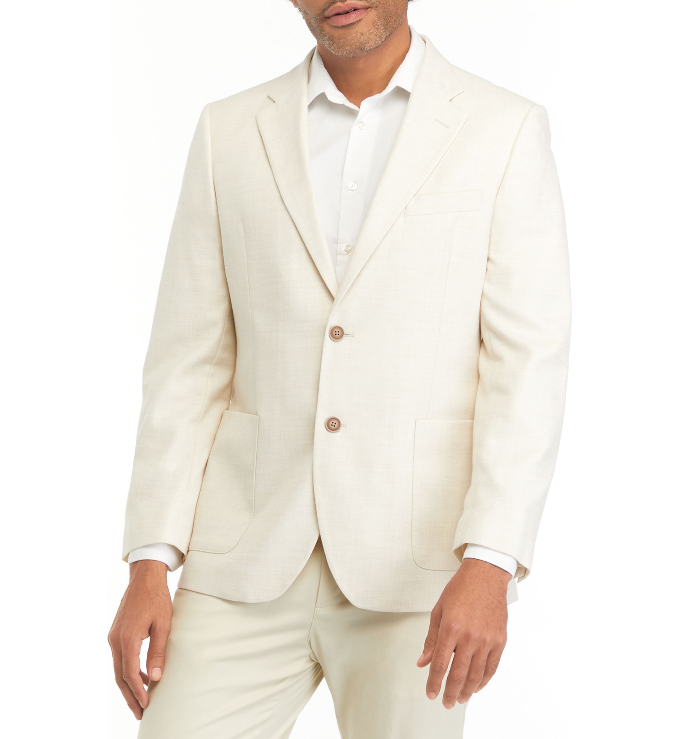Mens Solid Textured Sport Coat