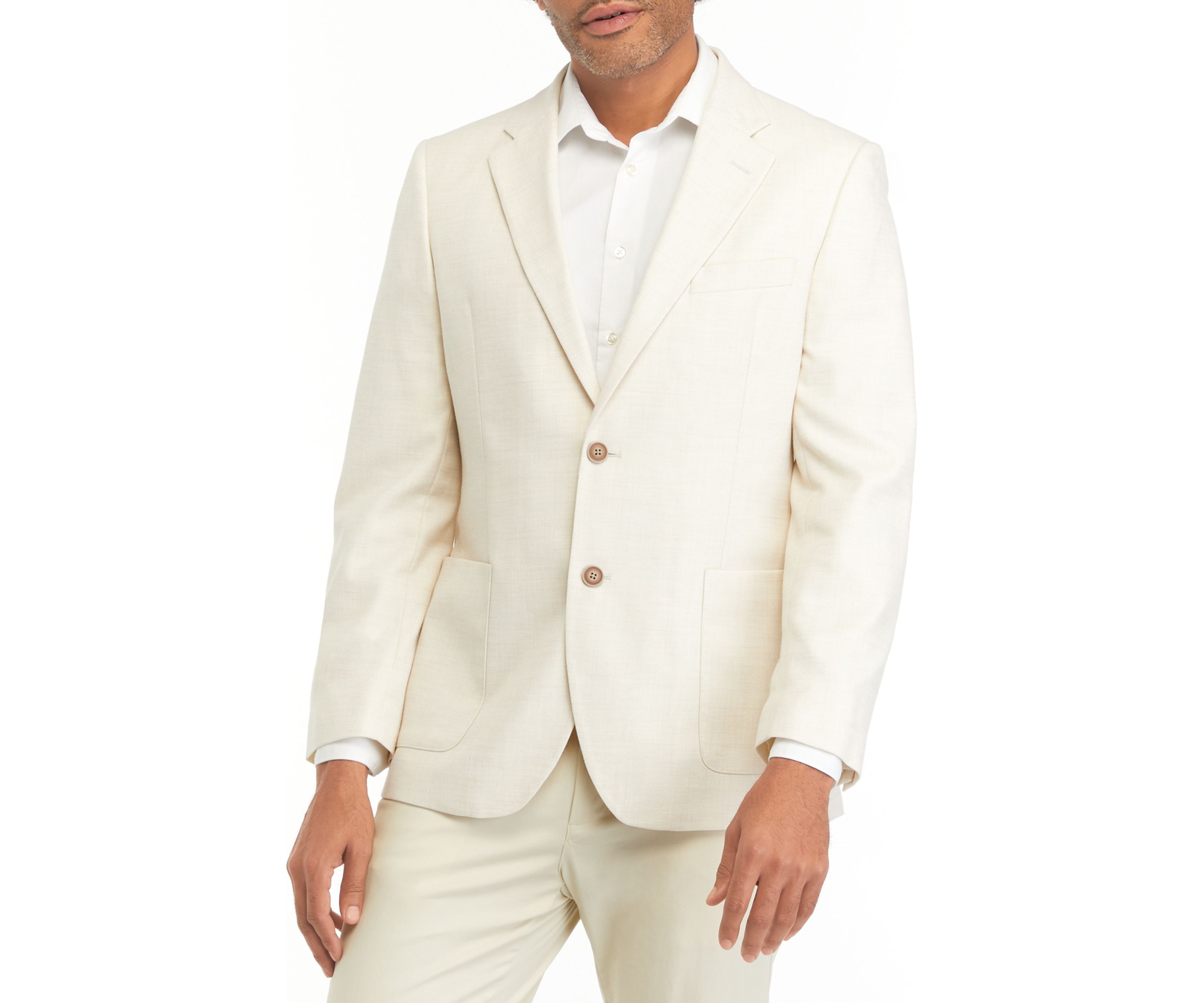 Mens Solid Textured Sport Coat