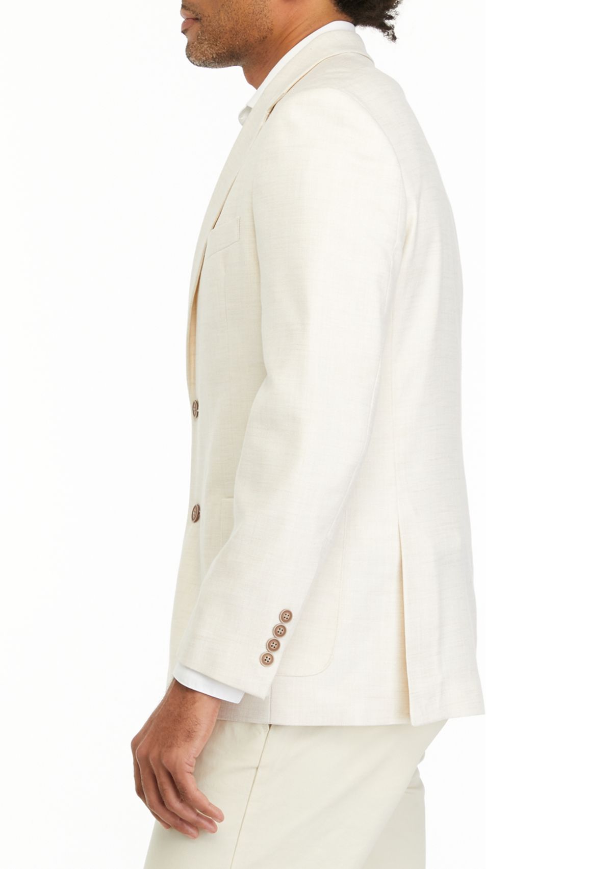 Mens Solid Textured Sport Coat