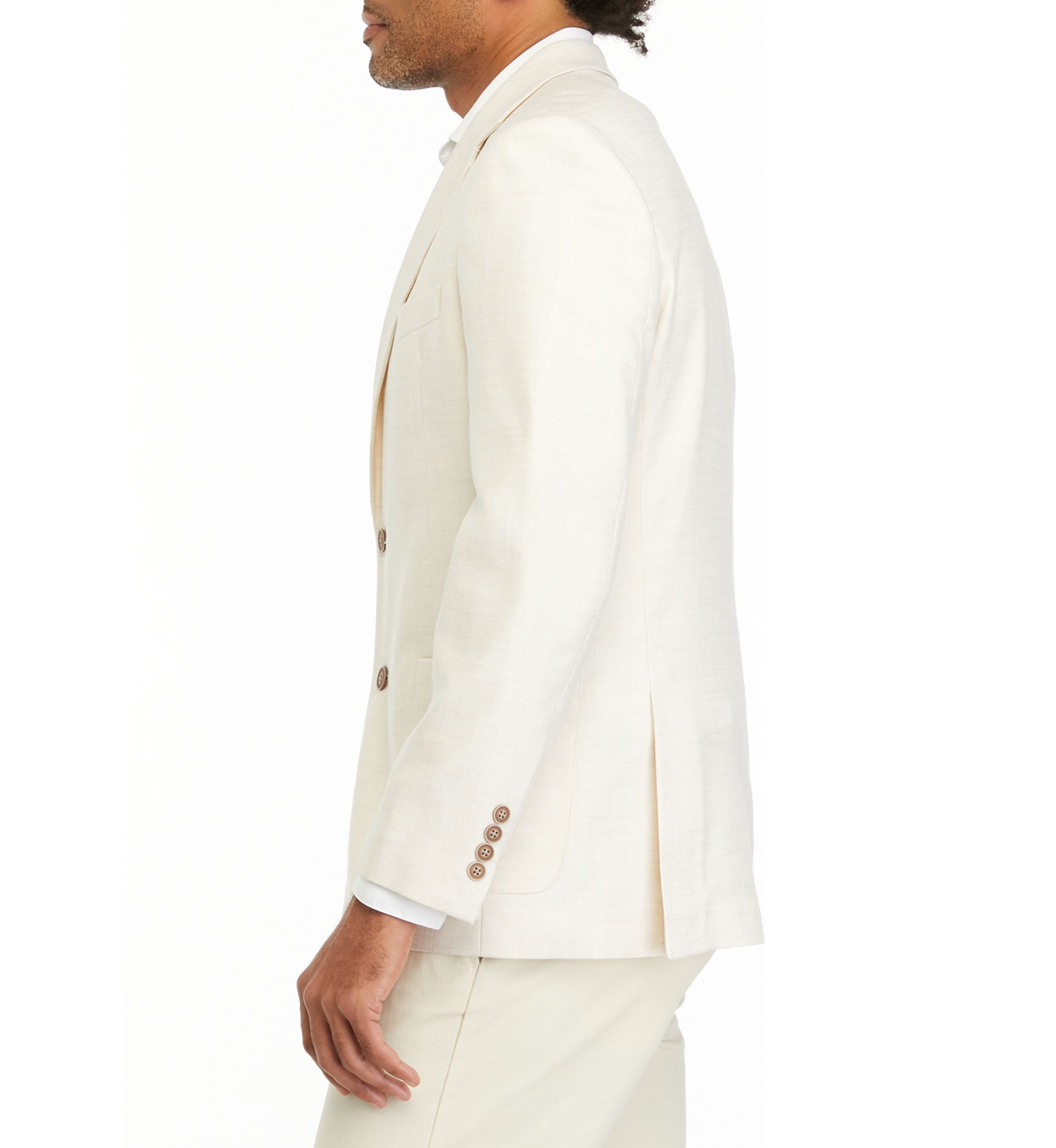 Mens Solid Textured Sport Coat