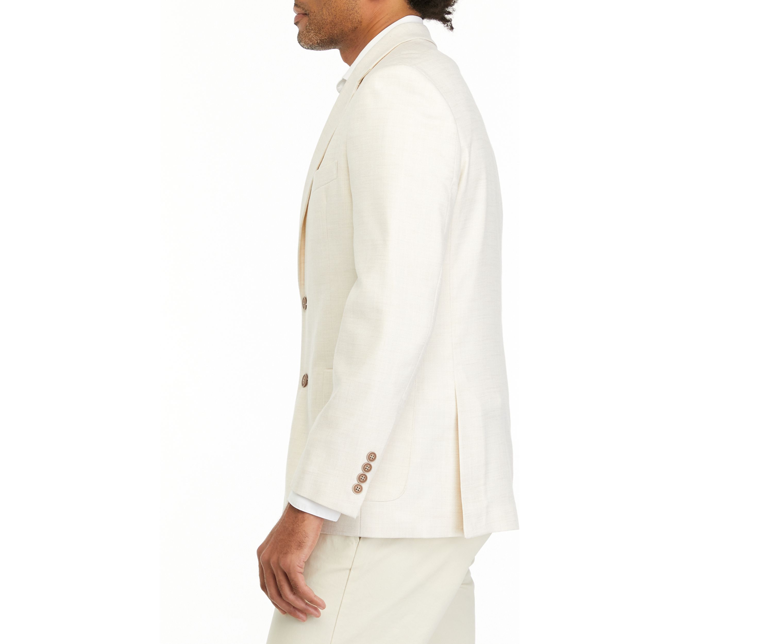 Mens Solid Textured Sport Coat