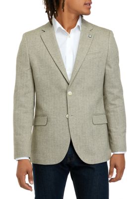 Calvin Klein Mens Slim-Fit Knit Sport Coat (Beige, 40)