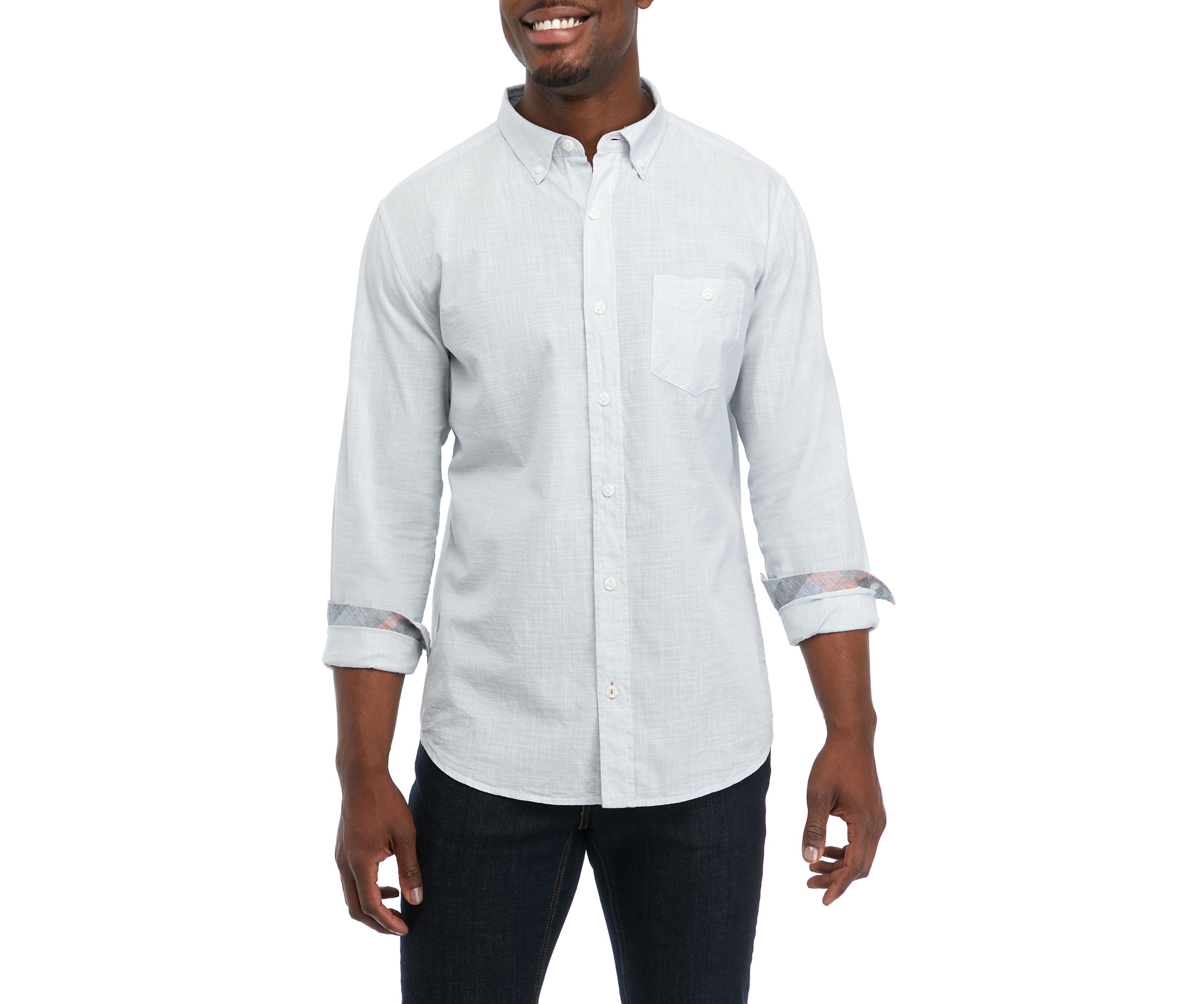 Mens Long Sleeve Woven Shirt