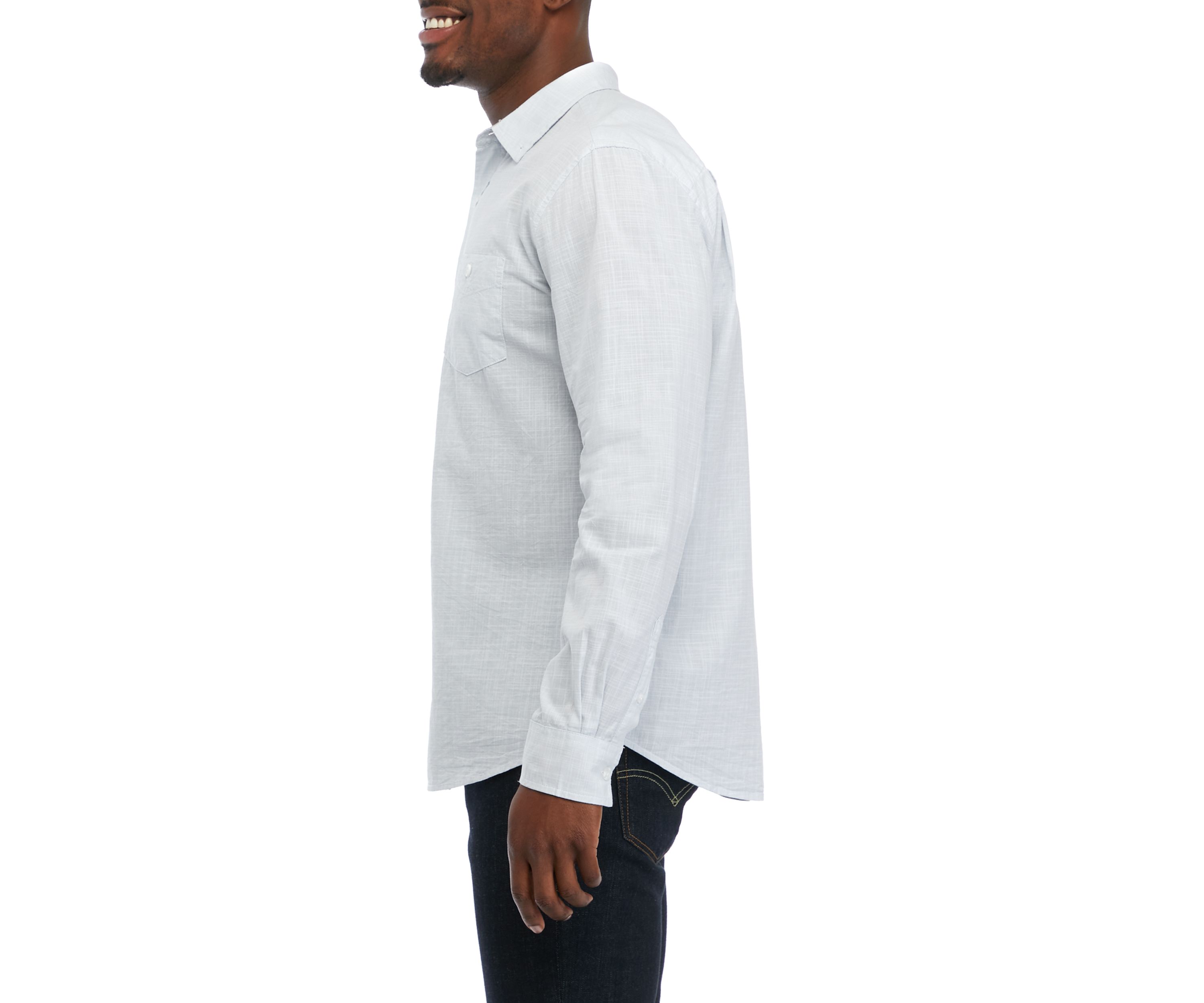 Mens Long Sleeve Woven Shirt