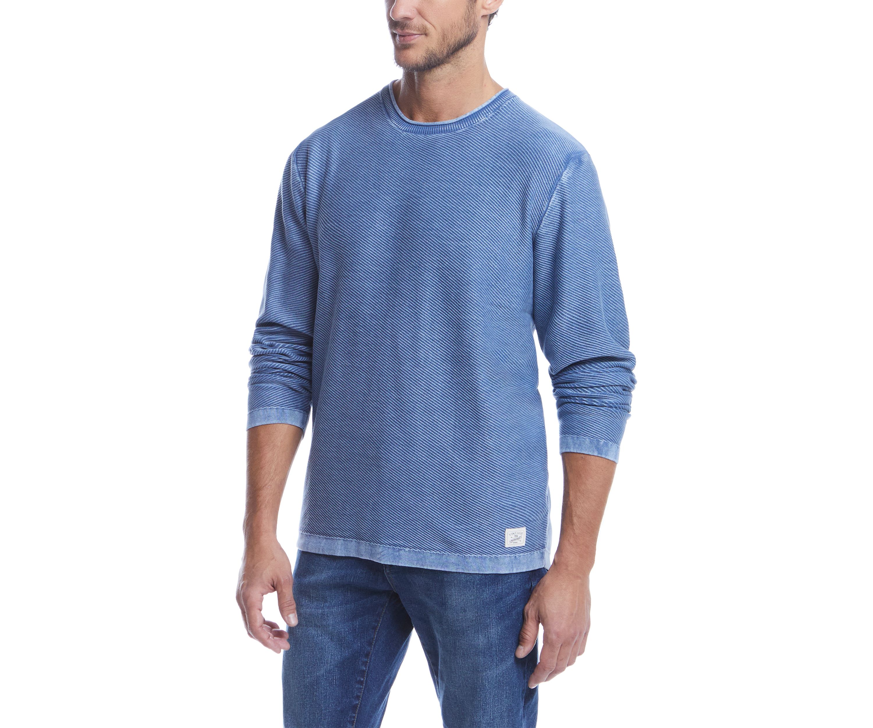 Mens Stonewash Solid Sweater