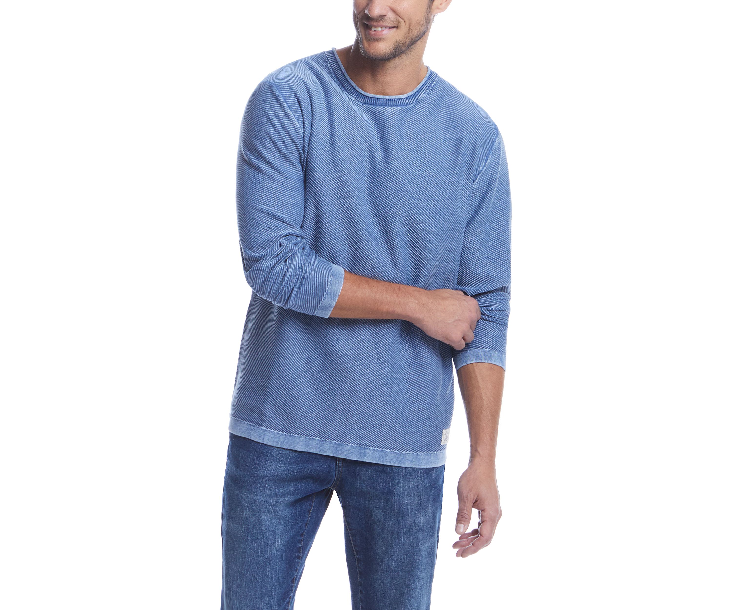 Mens Stonewash Solid Sweater