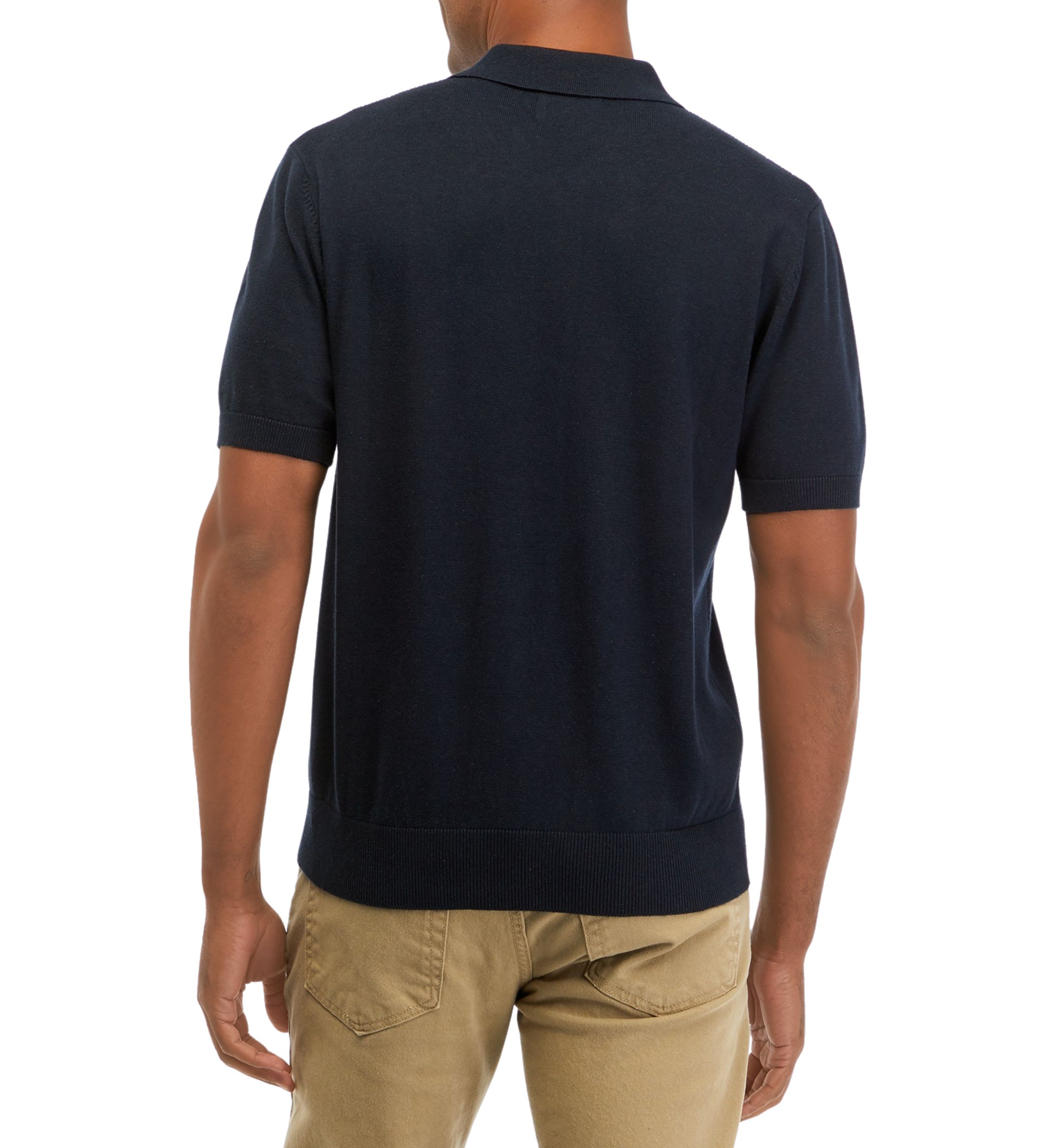 Mens Sweater Knit Polo Shirt