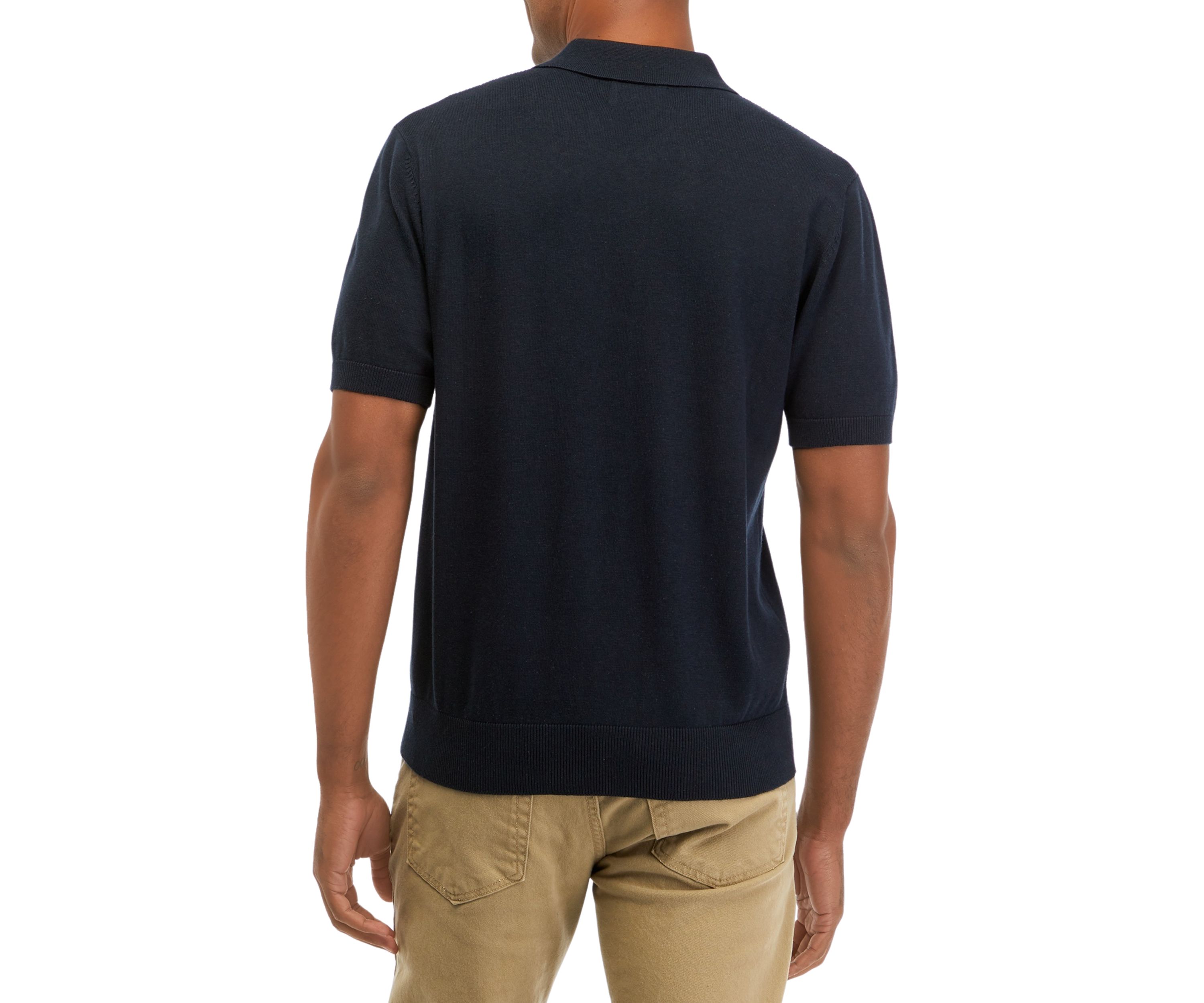 Mens Sweater Knit Polo Shirt