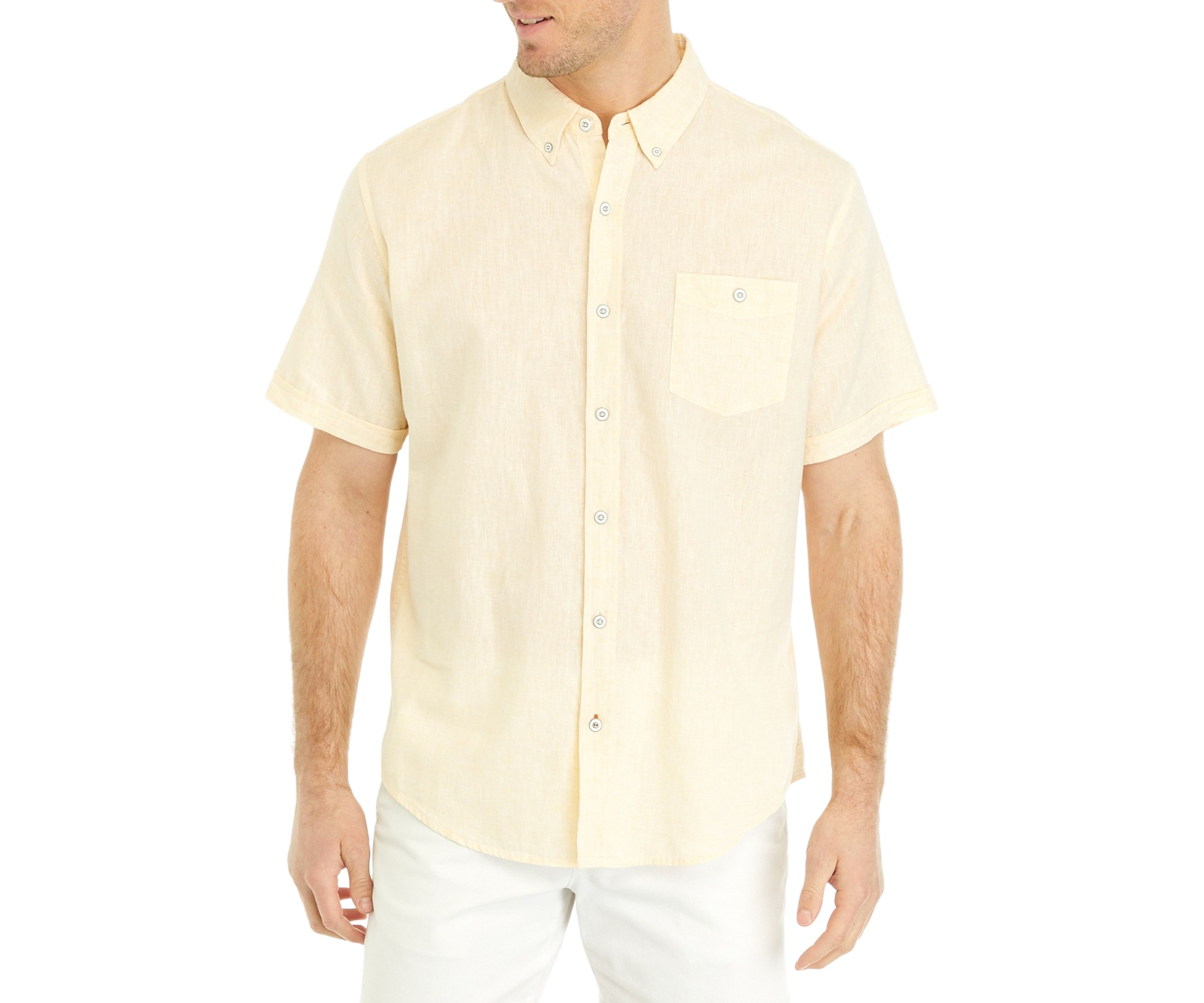Mens Short Sleeve Button Up Shirt 