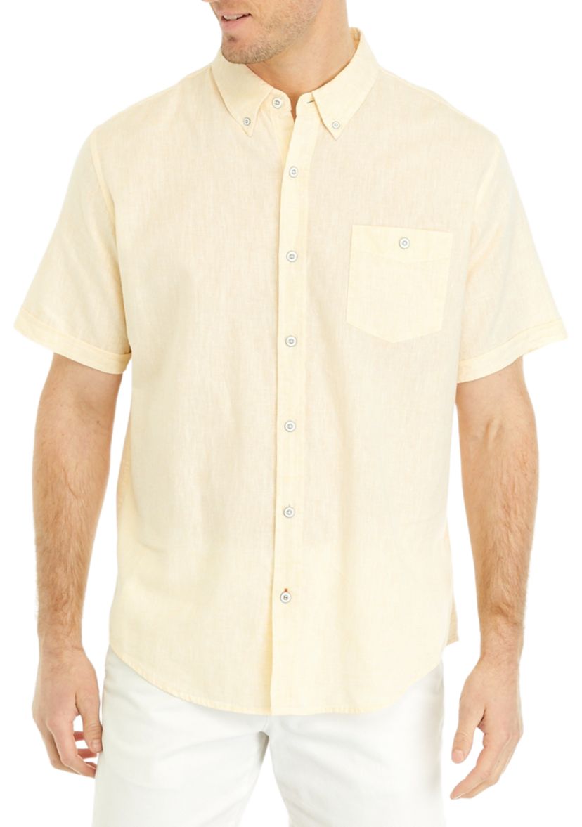 Mens Short Sleeve Button Up Shirt 