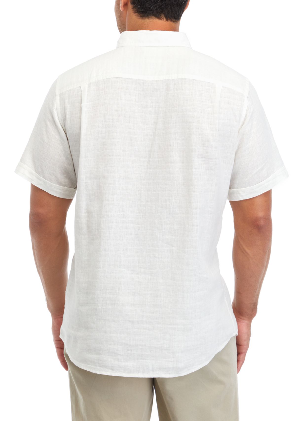 Mens Short Sleeve Mélange Solid Shirt 