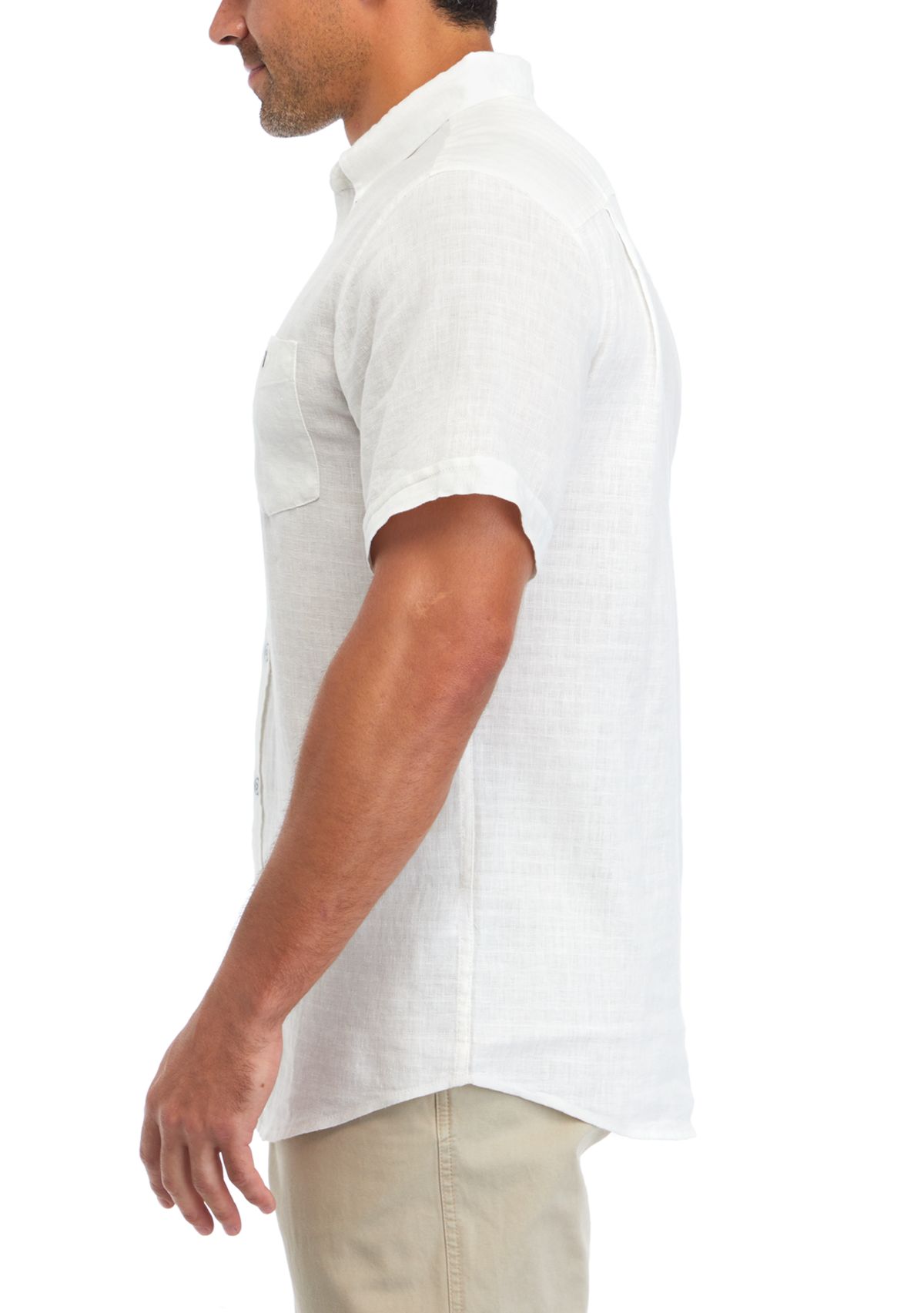 Mens Short Sleeve Mélange Solid Shirt 