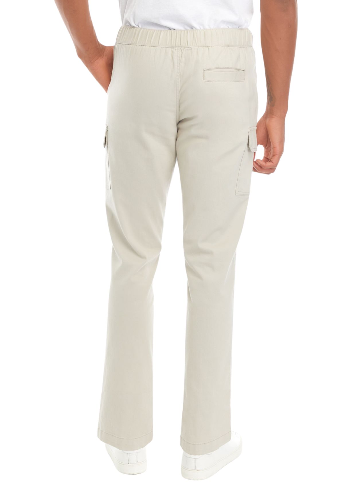 Mens Cotton Cargo Twill Pants