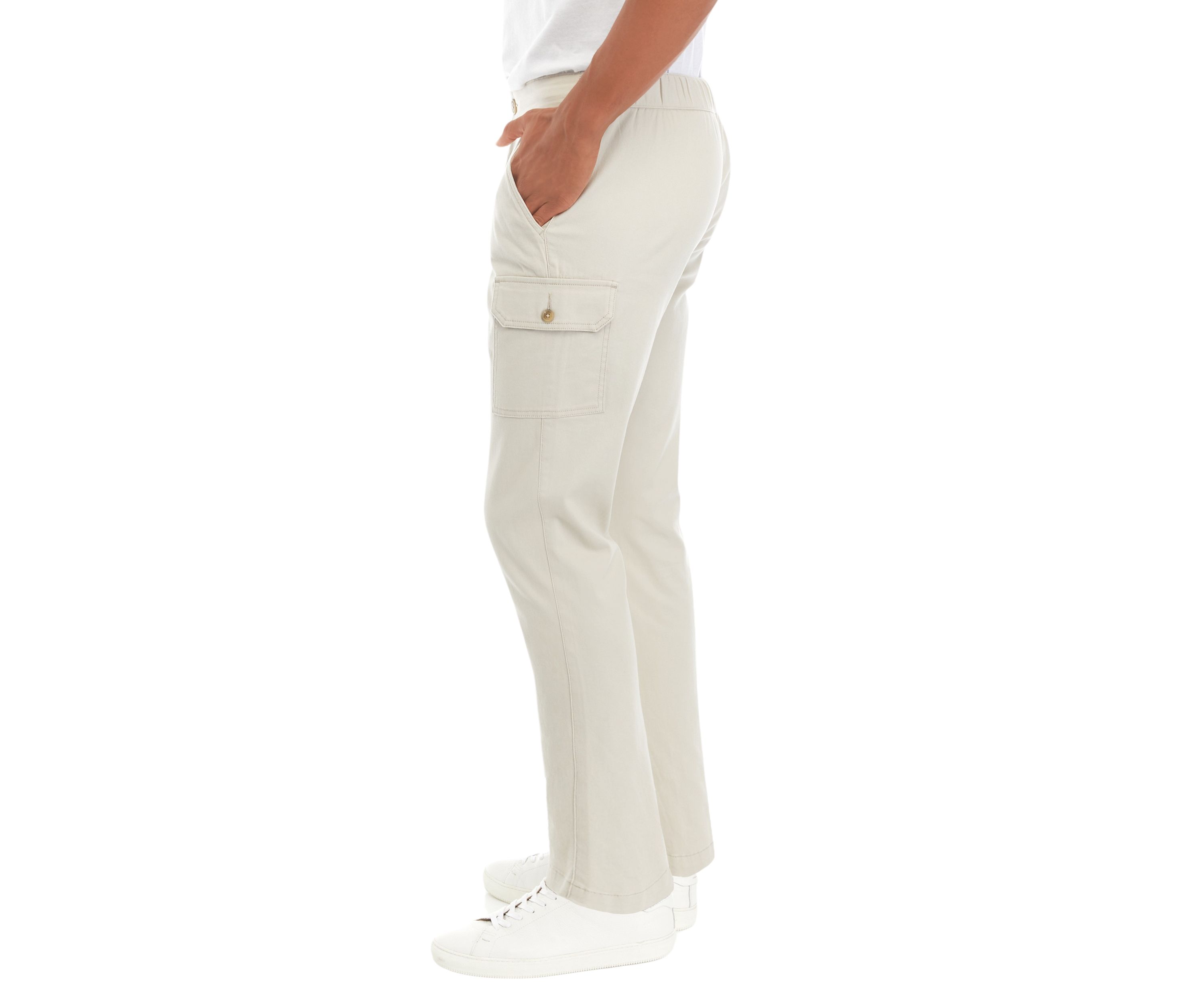 Mens Cotton Cargo Twill Pants