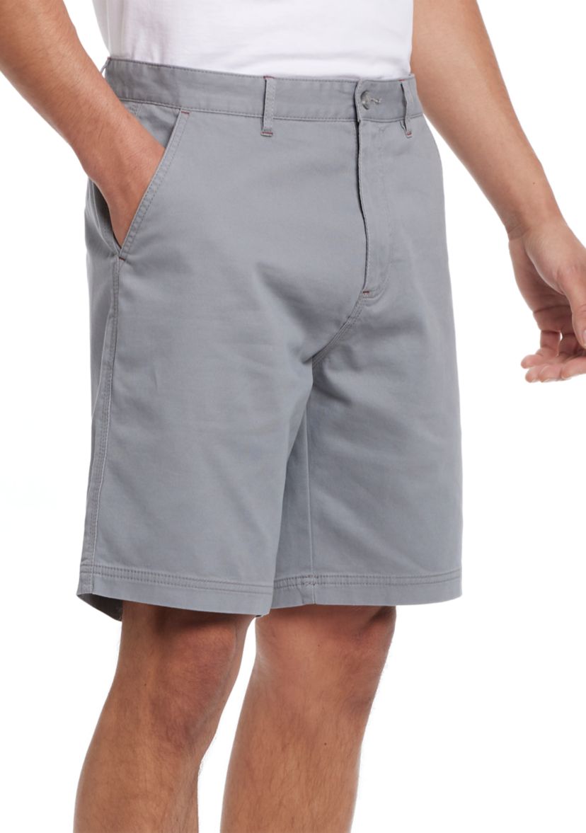 Mens 8 Cotton Twill Stretch Shorts