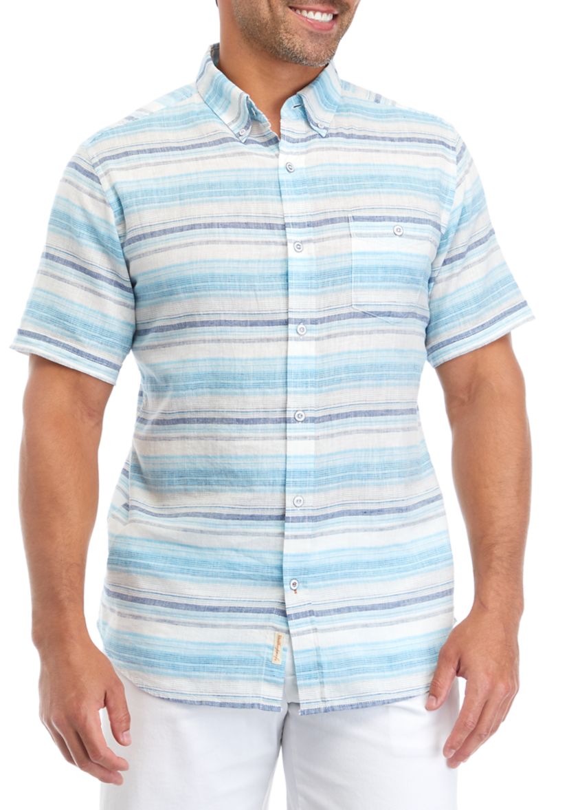 Mens Short Sleeve Striped Shirt