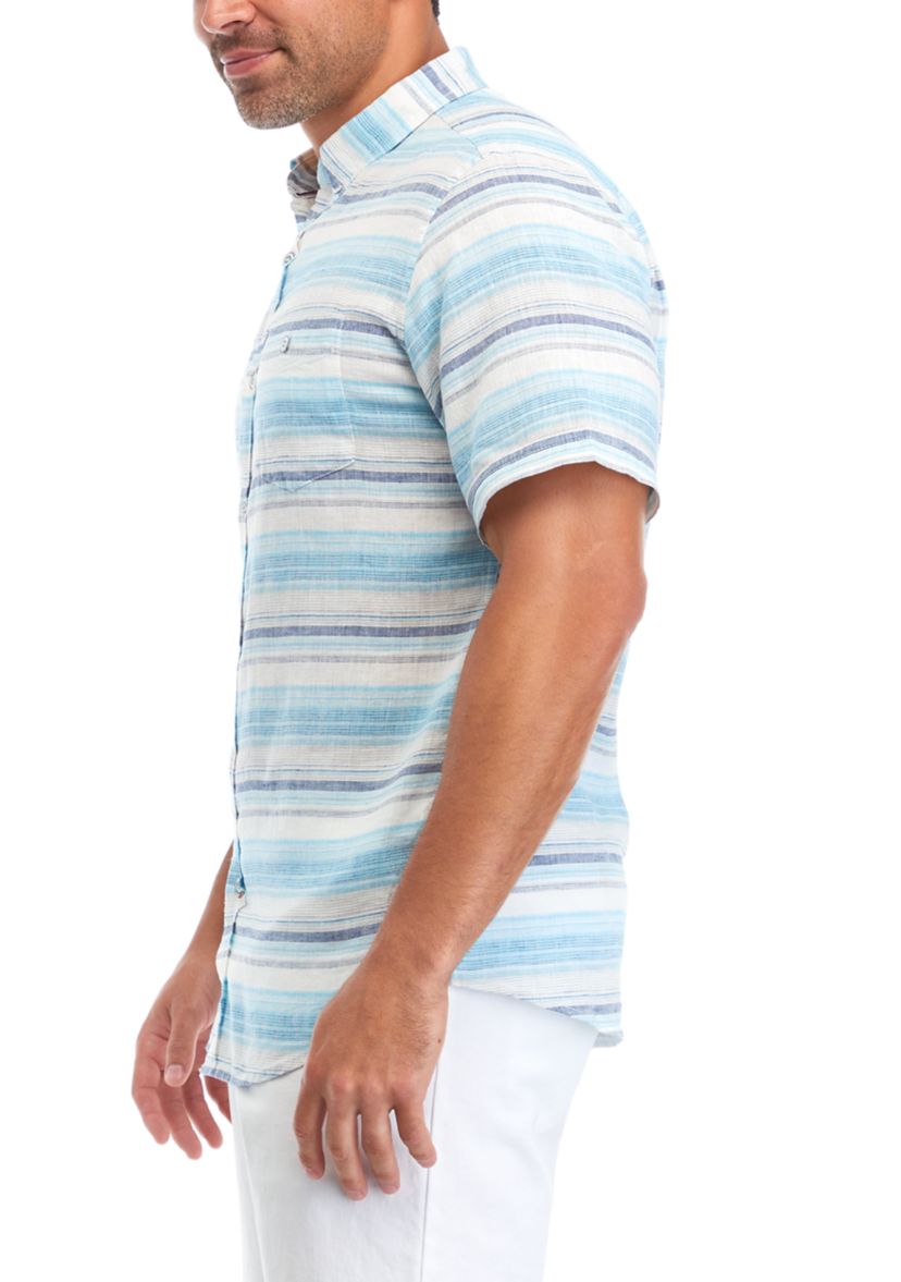 Mens Short Sleeve Striped Shirt