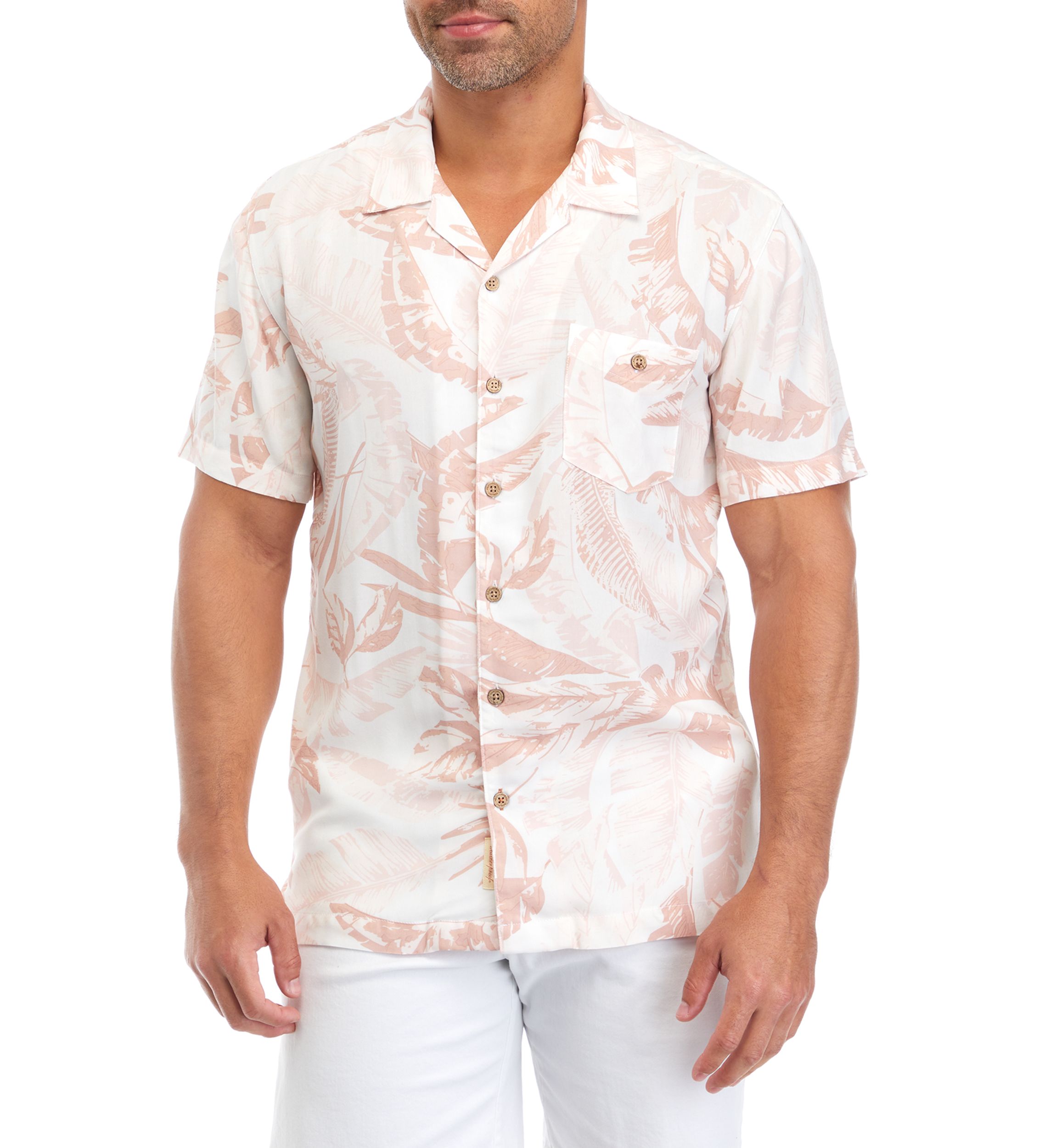 Mens Printed Camp Shirt