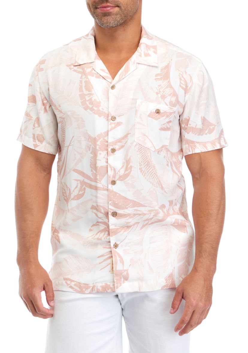 Mens Printed Camp Shirt