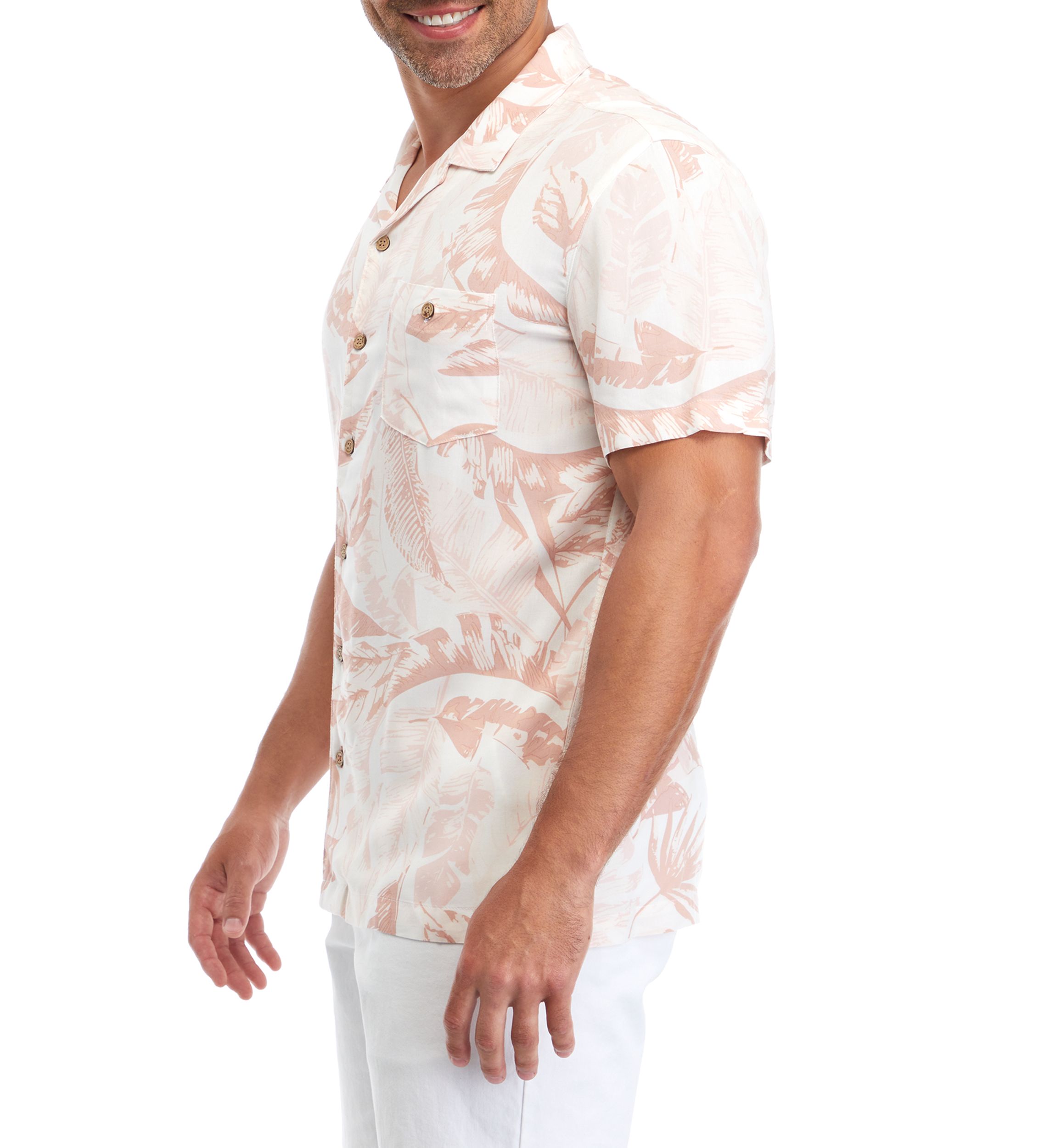 Mens Printed Camp Shirt